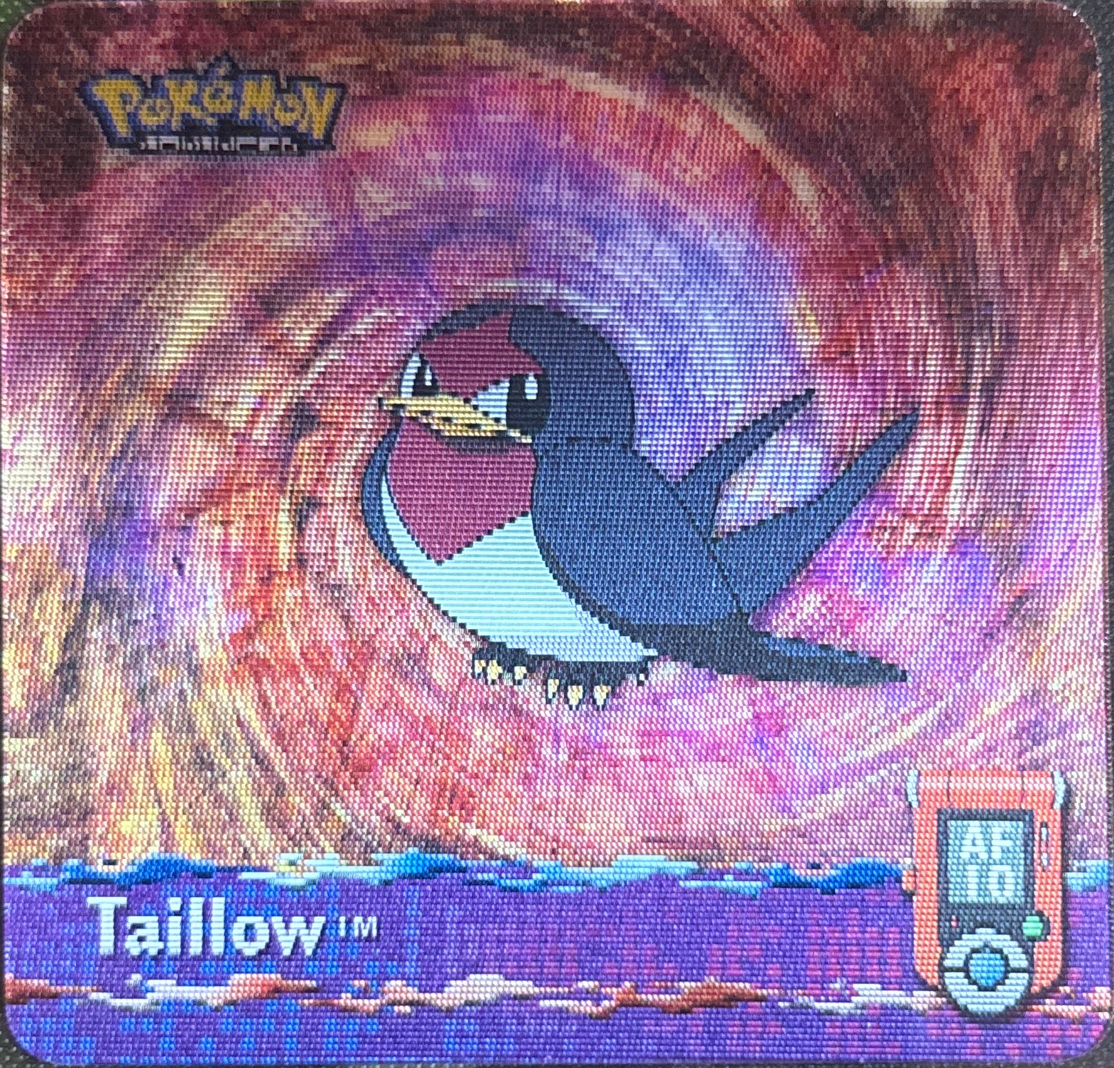 Taillow collectible #AF10, Artbox (USA) Pokémon Artbox Advanced Flipz, front