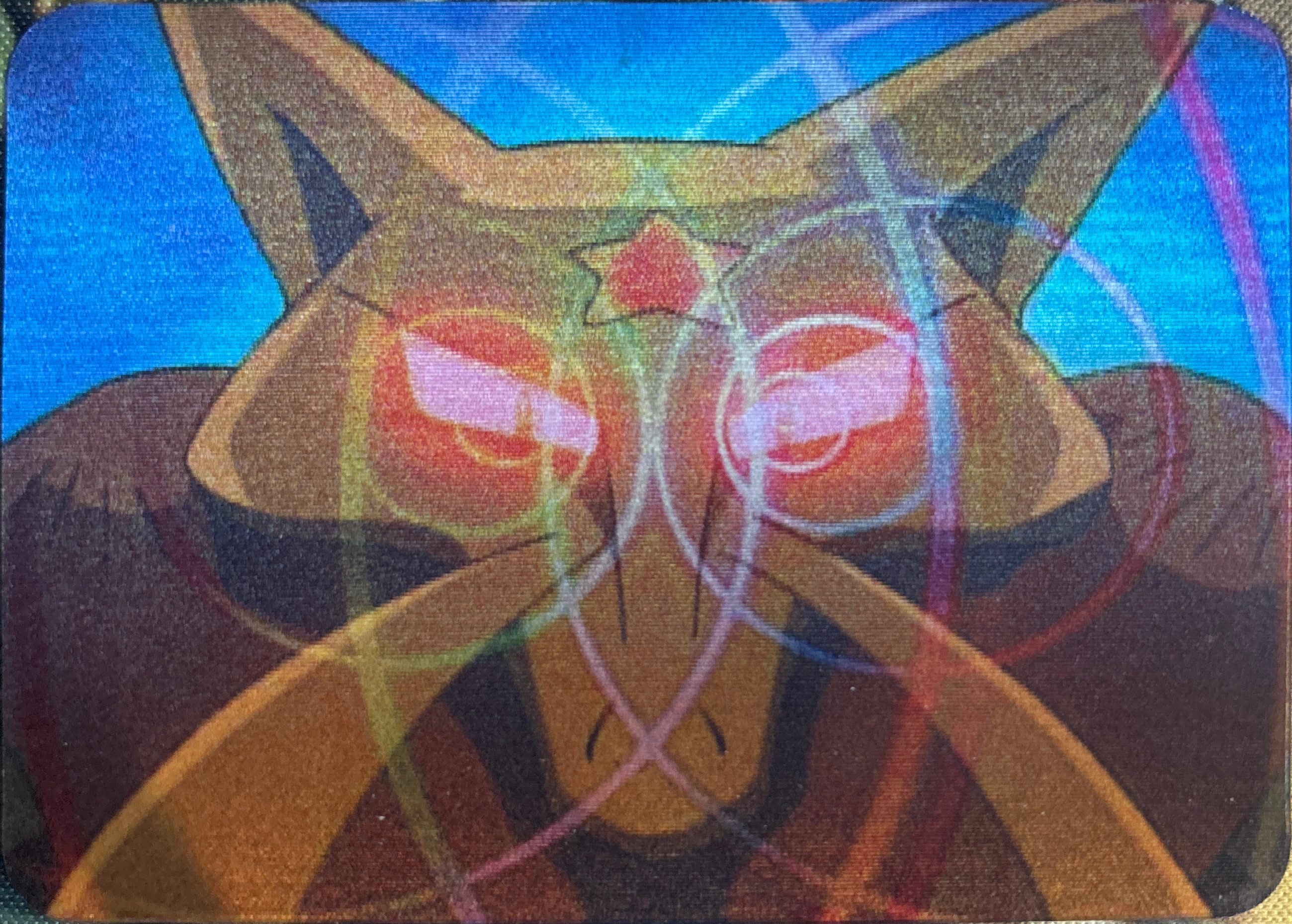 Kadabra card #34, Pokémon Pioneer/Viz VHS Lenticular Cards Checklist, front