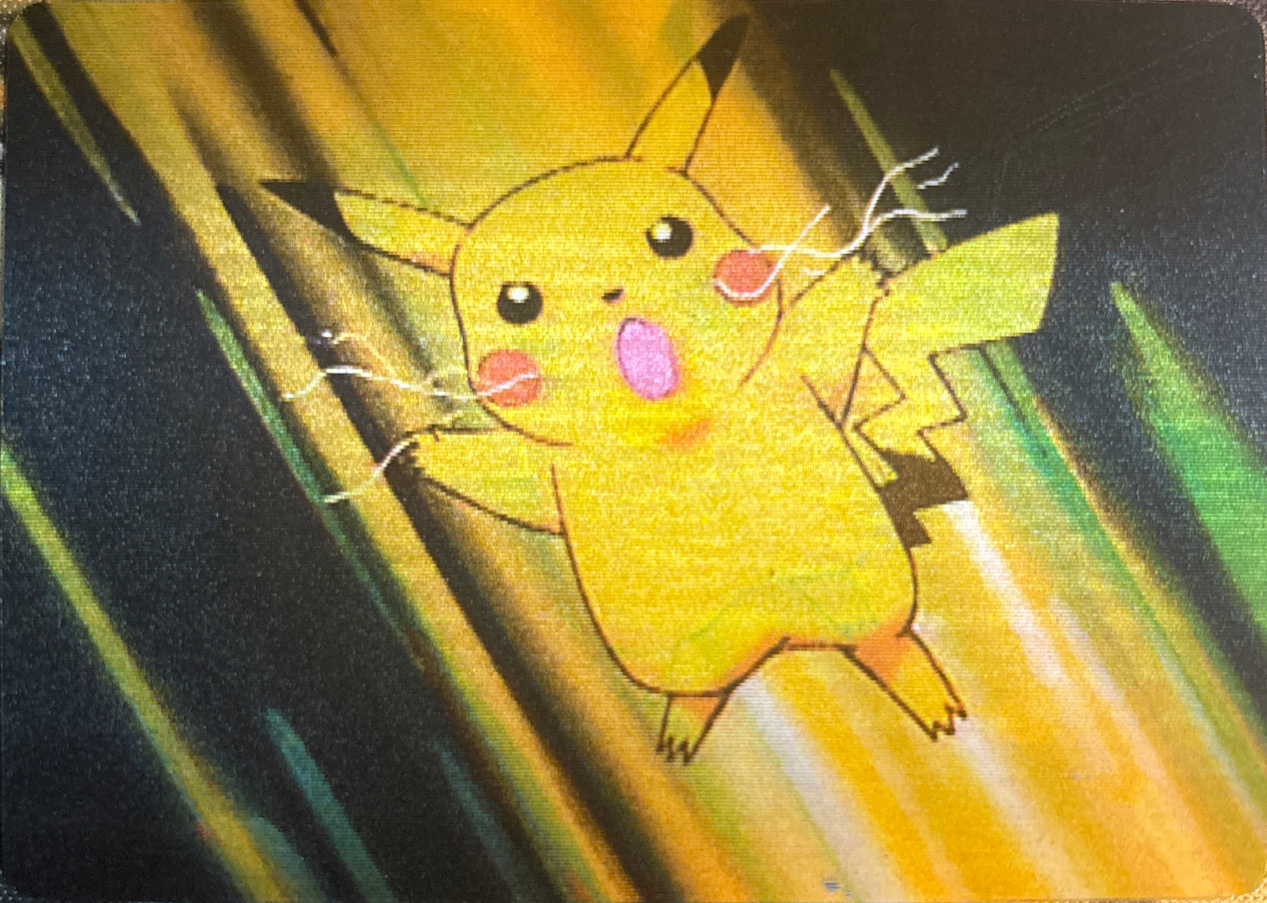 Pikachu card #18, Pokémon Pioneer/Viz VHS Lenticular Cards Checklist, front
