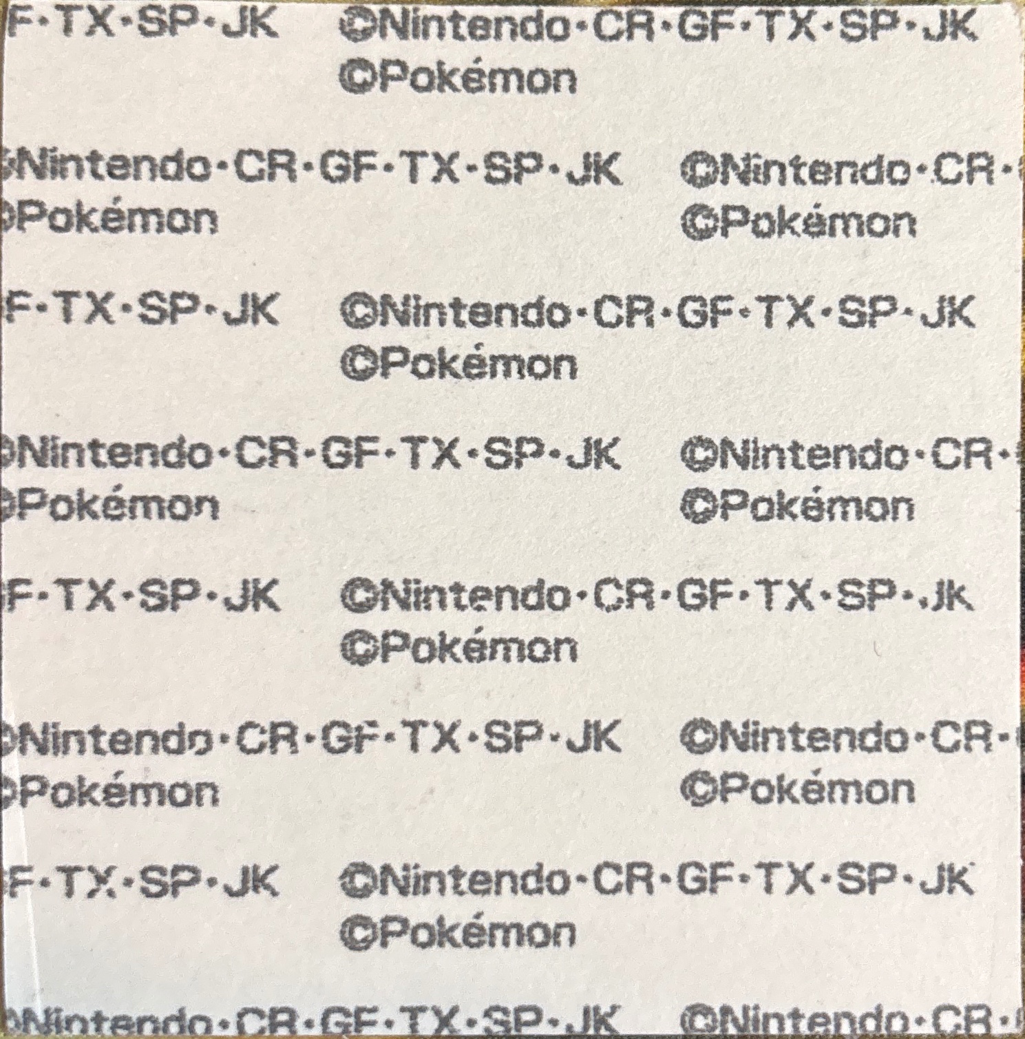 Totodile bread sticker #1007, Daiichi Pan Pokémon Deco Chara Wave 48 Bread Stickers Checklist, back