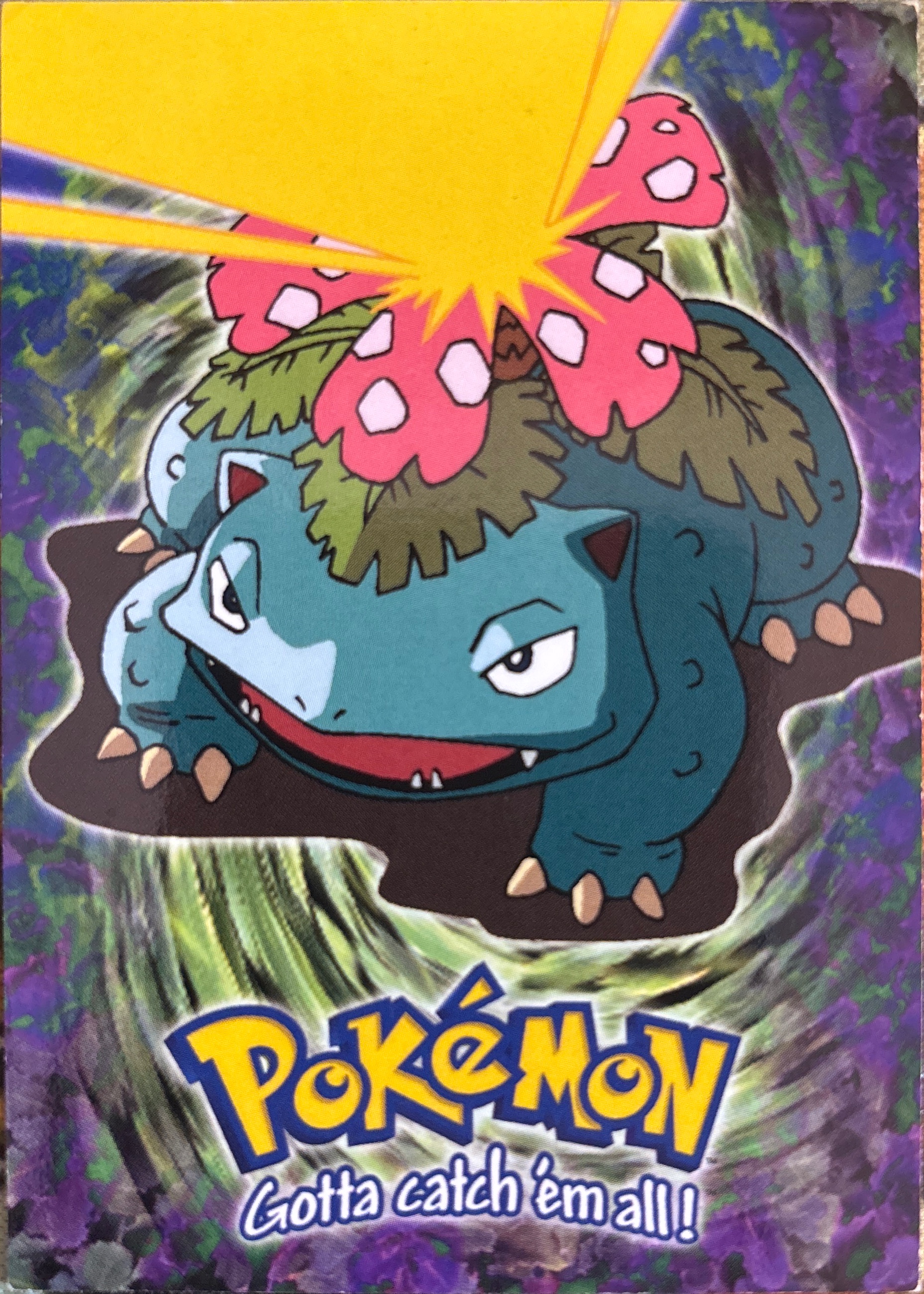 Venusaur card #E3, Pokemon Topps First Movie Trading Cards (1999), front