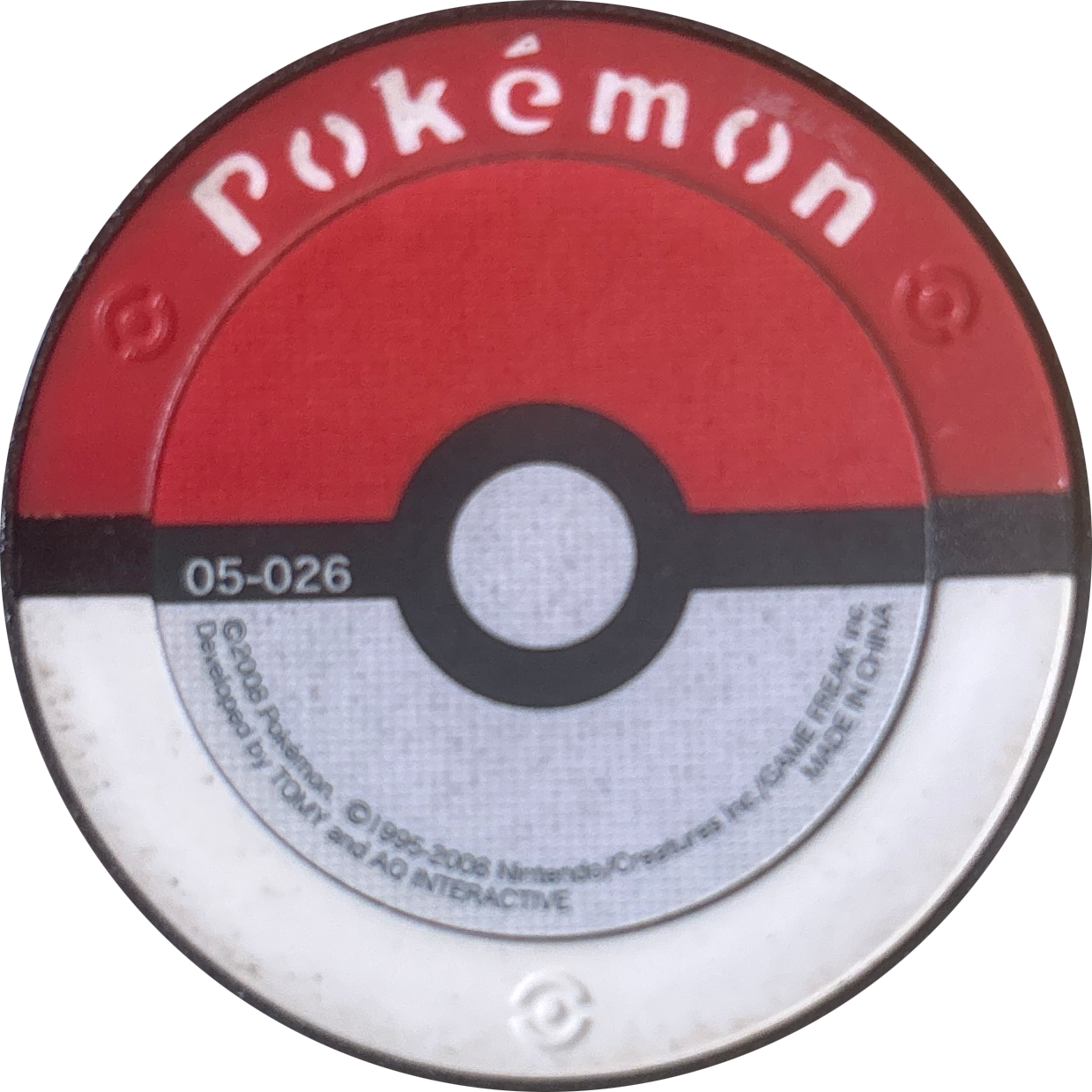 Cyndaquil collectible #05-026, Pokemon Battrio Giratina Seismic Chapter Checklist (2008), back