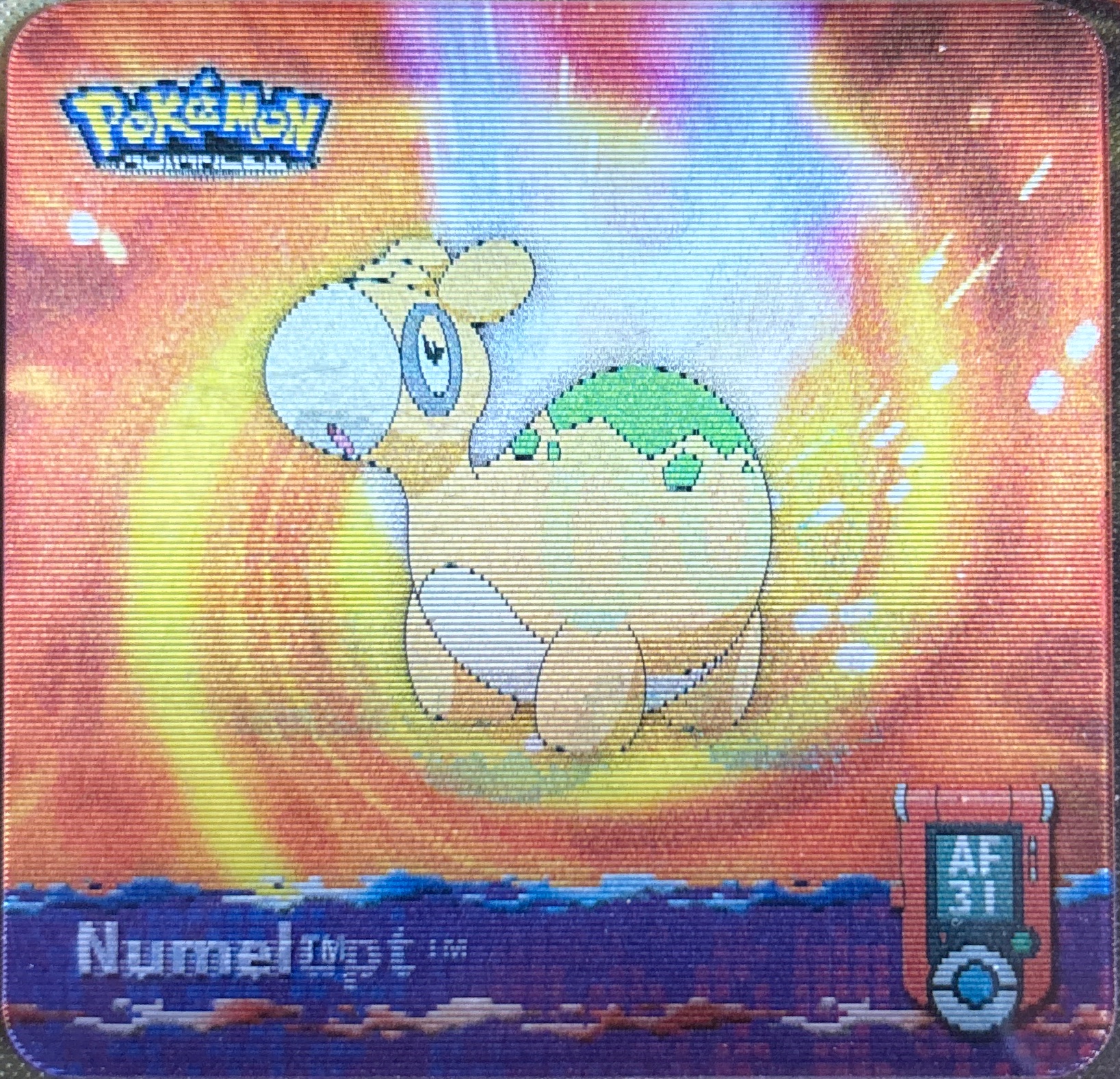 Numel collectible #AF31, Artbox (USA) Pokémon Artbox Advanced Flipz, front