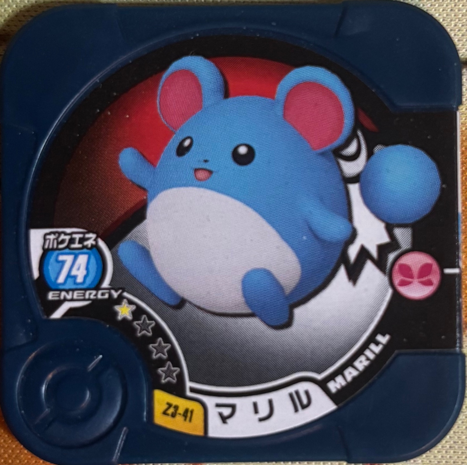 Marill collectible #Z3-41, Pokemon Tretta Ultimate Z Wave 3 Checklist, front