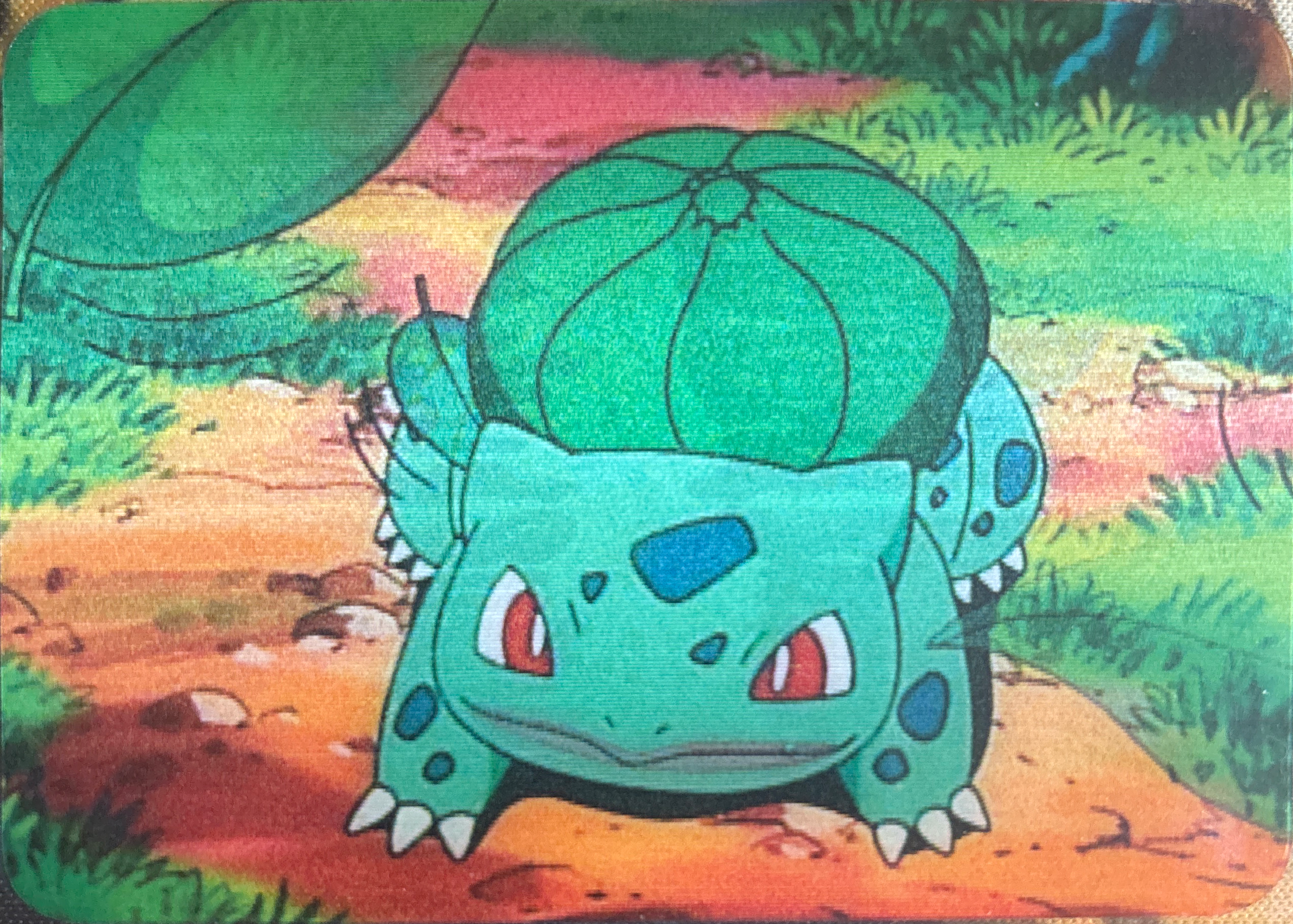 Bulbasaur card #33, Pokémon Pioneer/Viz VHS Lenticular Cards Checklist, front