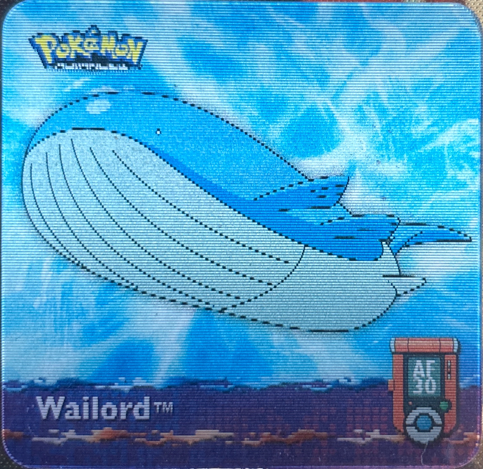 Wailmer collectible #AF30, Artbox (USA) Pokémon Artbox Advanced Flipz, front