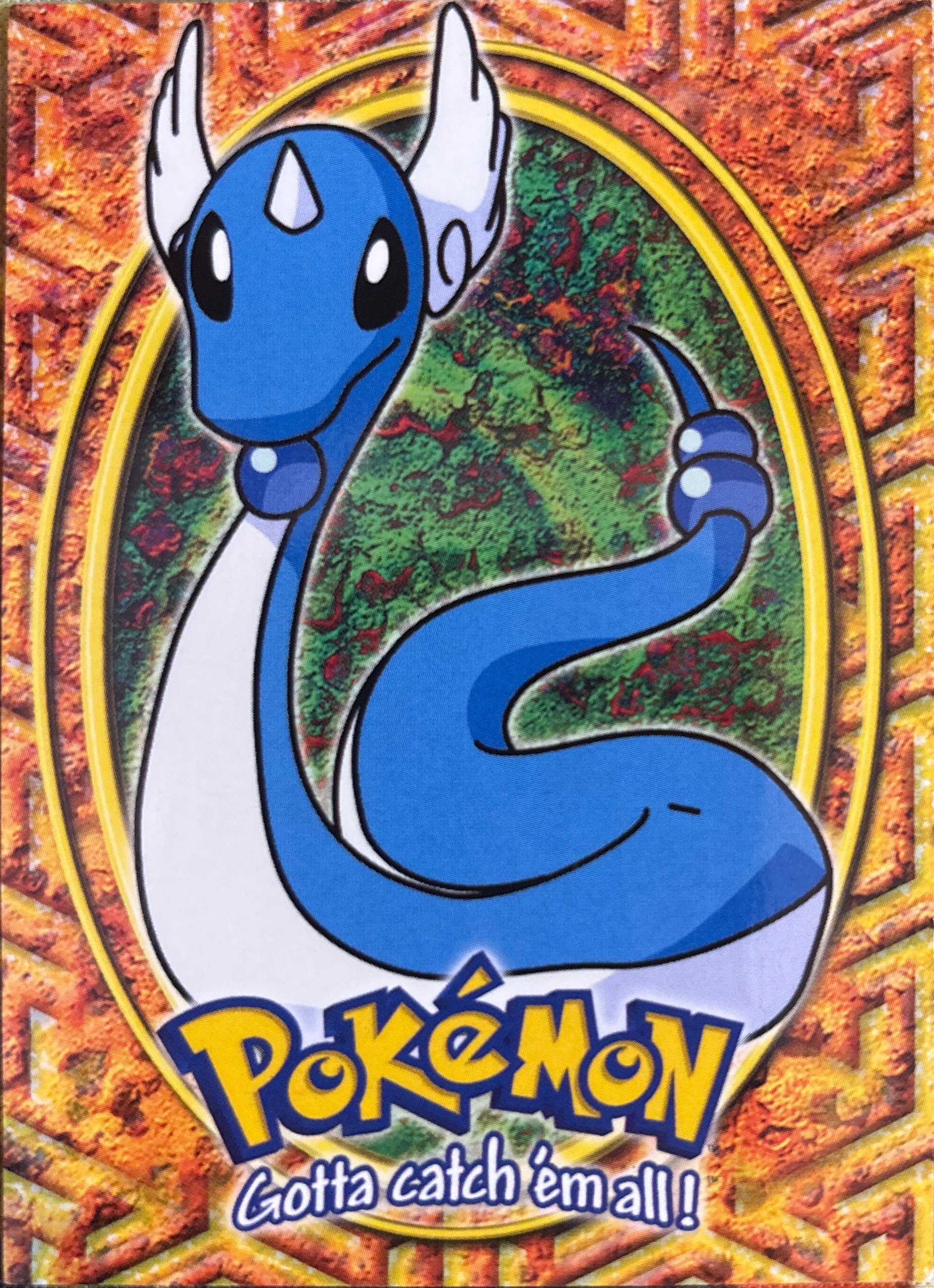 Dragonair card #E11, Pokemon Topps First Movie Trading Cards (1999), front