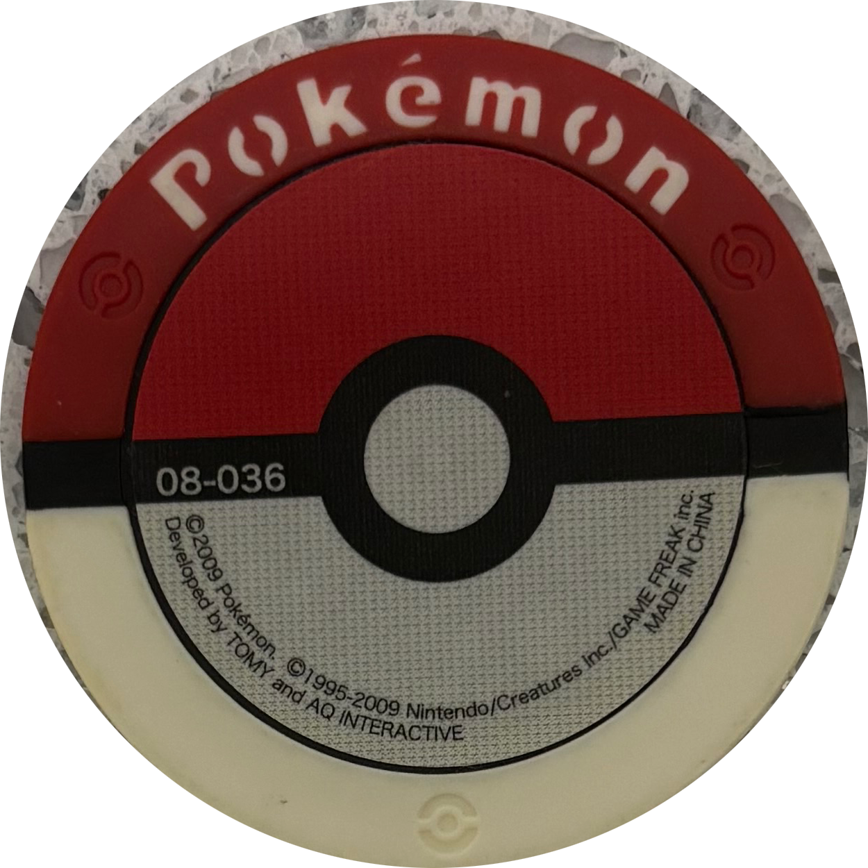Gulpin collectible #08-036, Pokemon Battrio Jirachi's Wish Chapter Checklist (2009), back