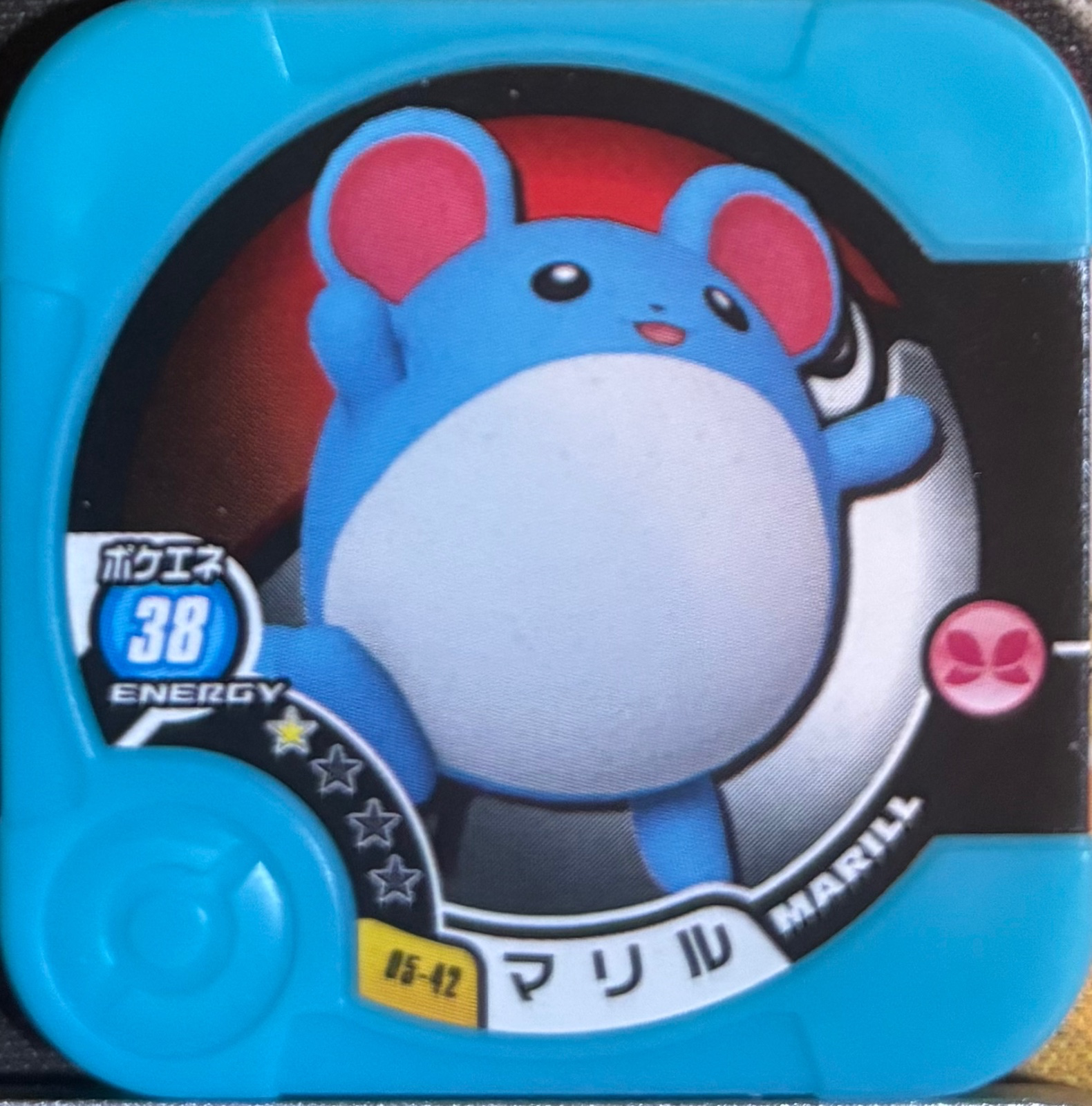 Marill collectible #05-42, Pokemon Tretta Wave 05 (2015) Complete Checklist, front