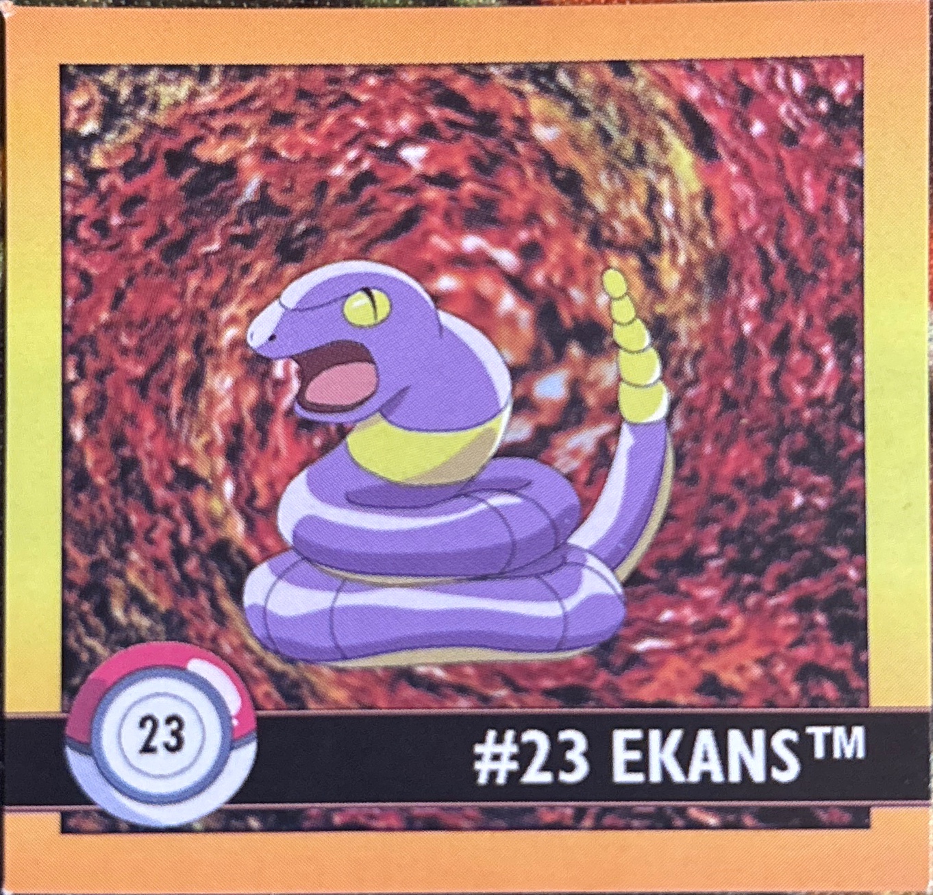 Ekans sticker #23, Artbox (USA) Pokémon Artbox Stickers (1999), front