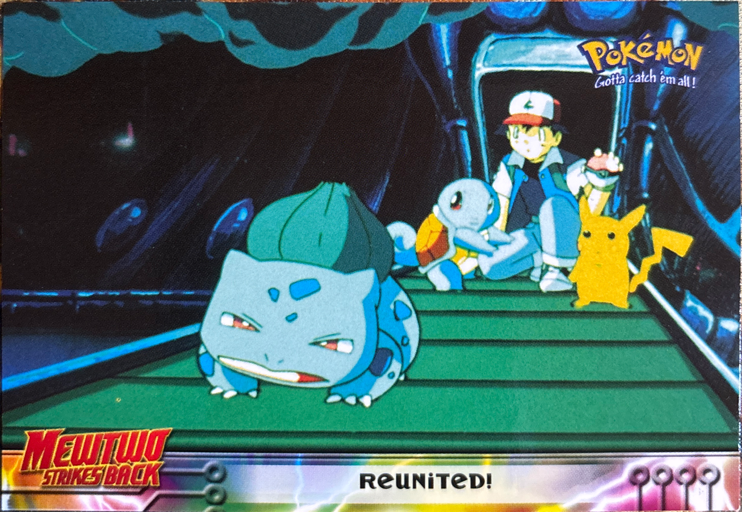 Reunited! card #31, Pokemon Topps First Movie Trading Cards (1999), front