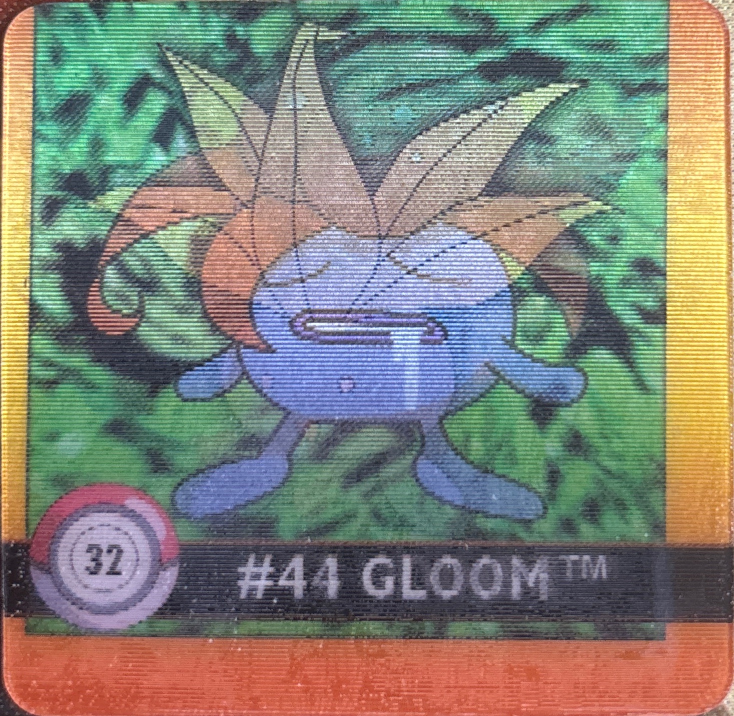 Oddish collectible #32, Artbox (USA) Pokémon Artbox Premier Flipz (1999), front