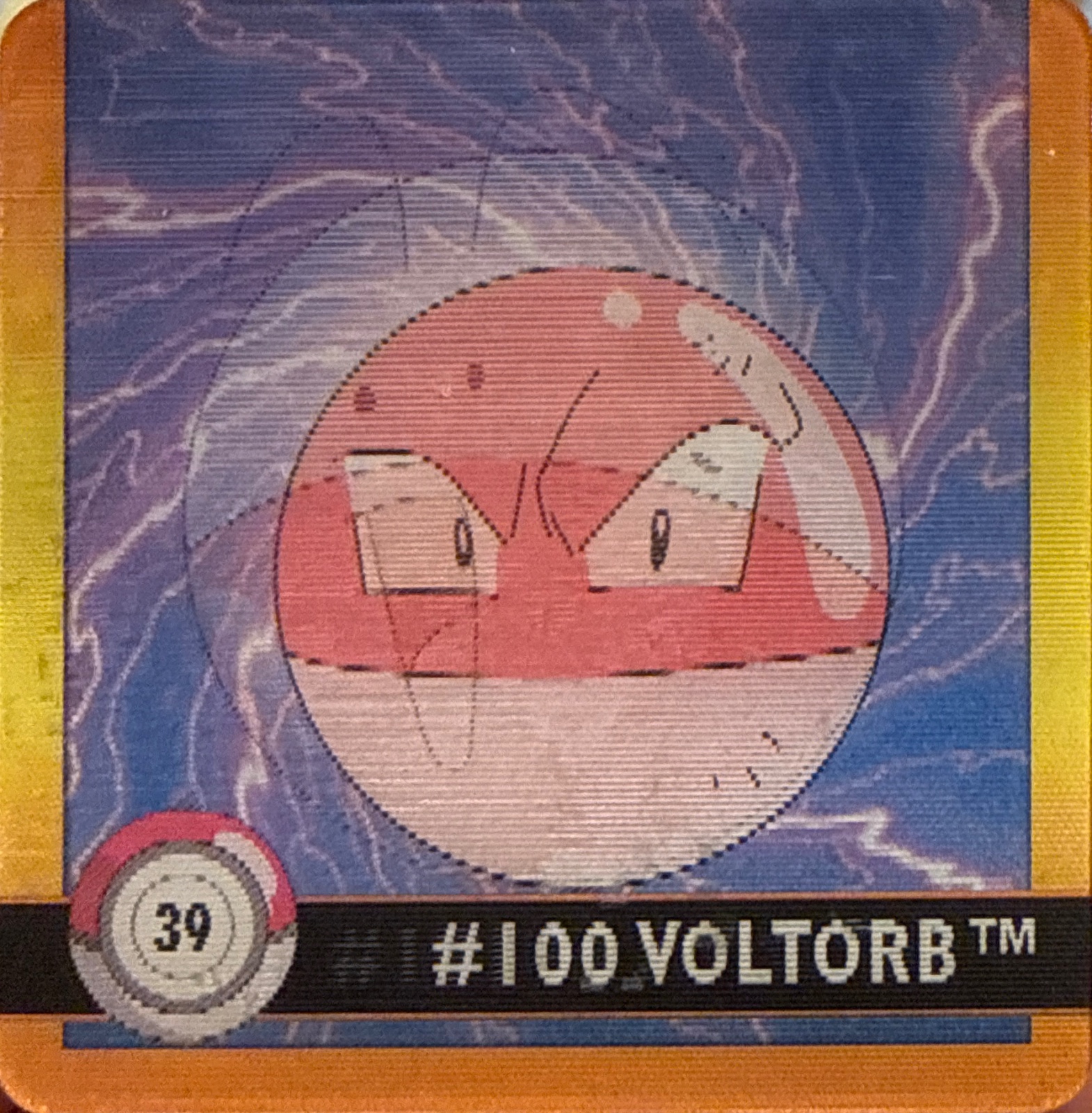 Voltorb collectible #39, Artbox (USA) Pokémon Artbox Premier Flipz (1999), front