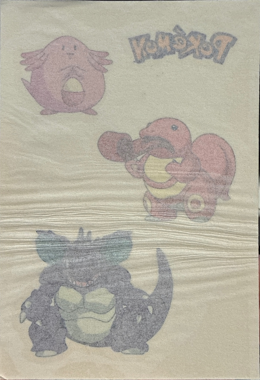 Chansey / Lickitung / Nidoking collectible #19, Pokémon Merlin Tattoos (2000), front