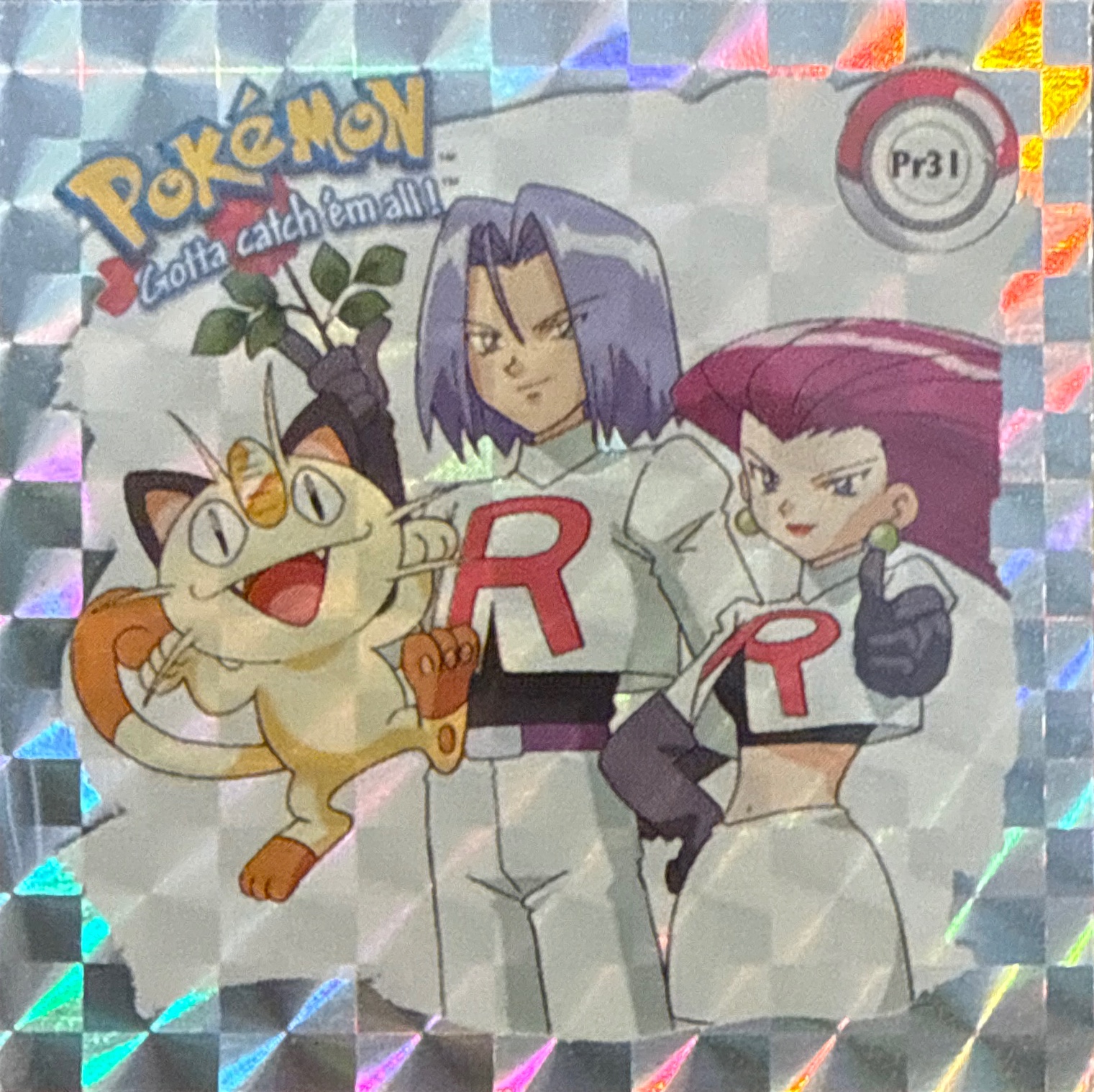 Team Rocket sticker #Pr31, Artbox (USA) Pokémon Artbox Stickers (1999), Prism, front