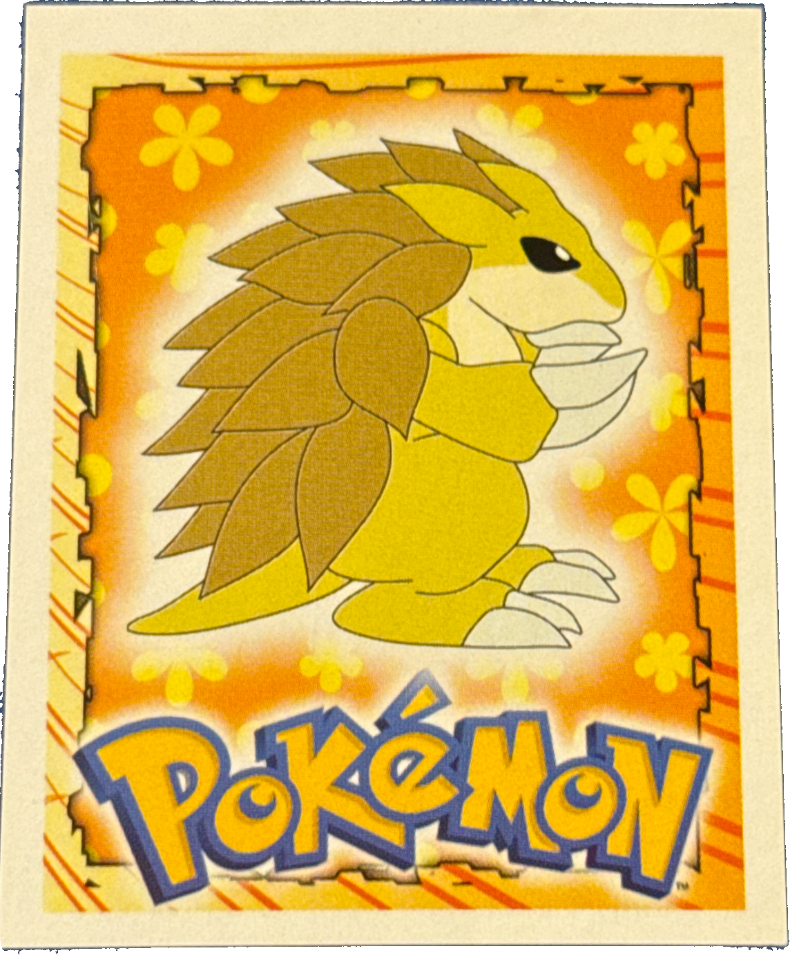 Sandslash card #28, Pokémon Merlin Series 1 (1999), front
