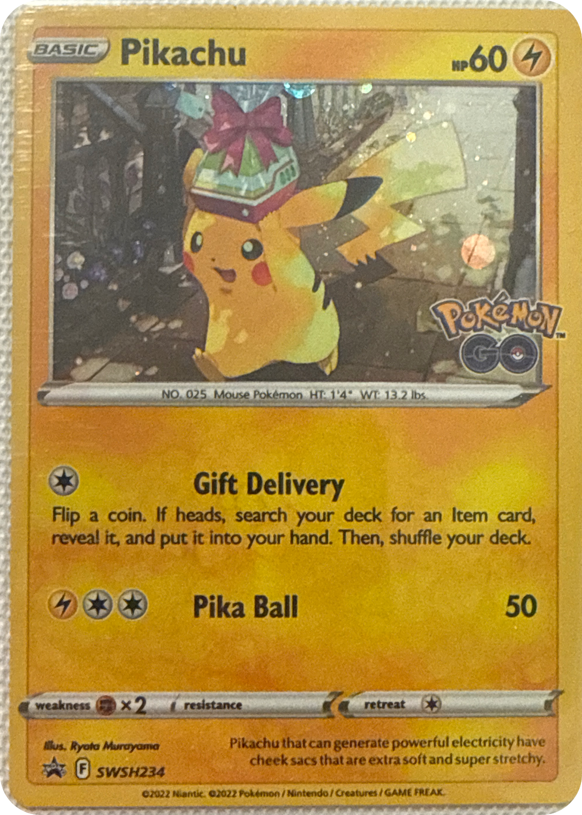 Pikachu trading card #SWSH234, SWSH Black Star Promos Checklist · Pokémon TCG, front