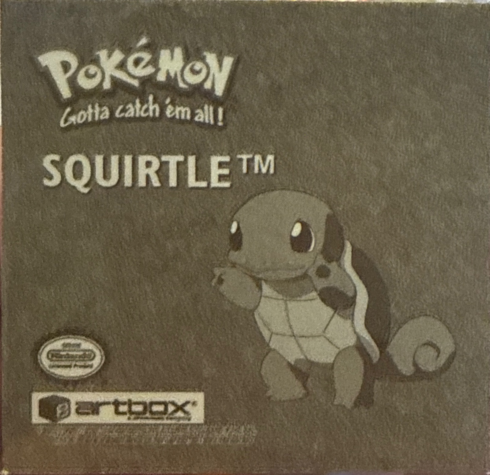 Squirtle sticker #G06, Artbox (USA) Pokémon Artbox Stickers (1999), Gold, back