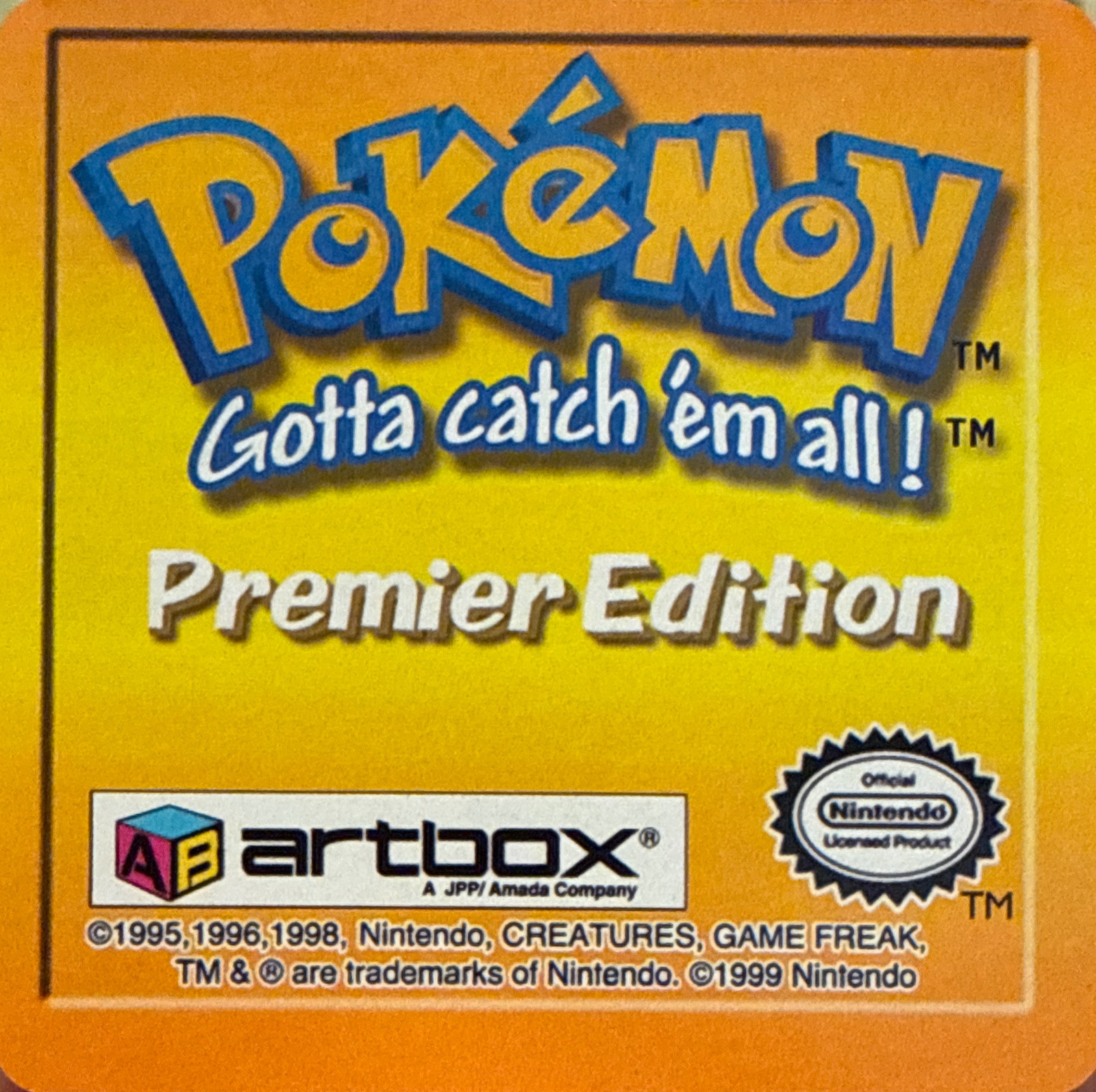 Goldeen collectible #16, Artbox (USA) Pokémon Artbox Premier Flipz (1999), back