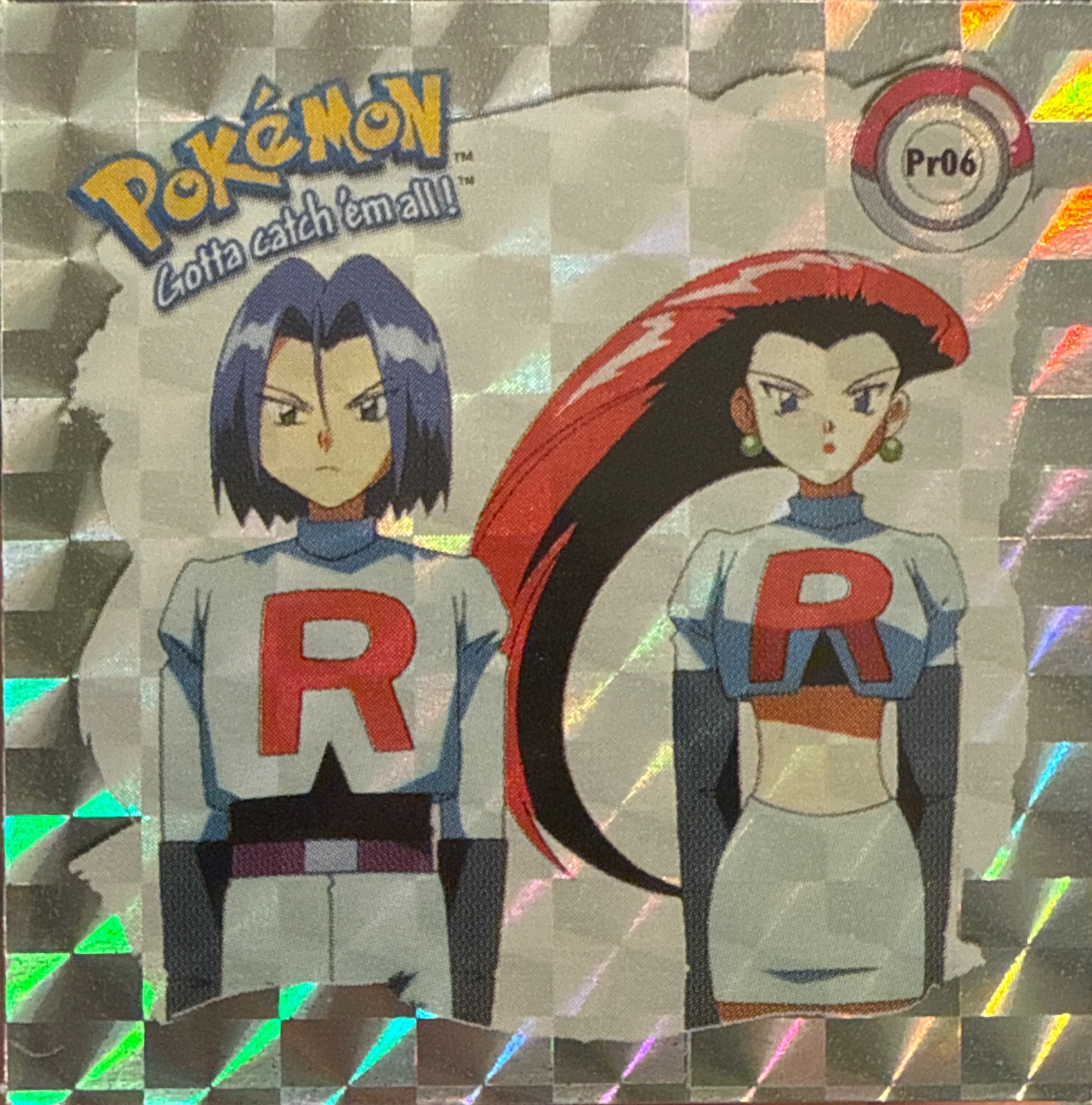 Jessie sticker #Pr06, Artbox (USA) Pokémon Artbox Stickers (1999), Prism, front