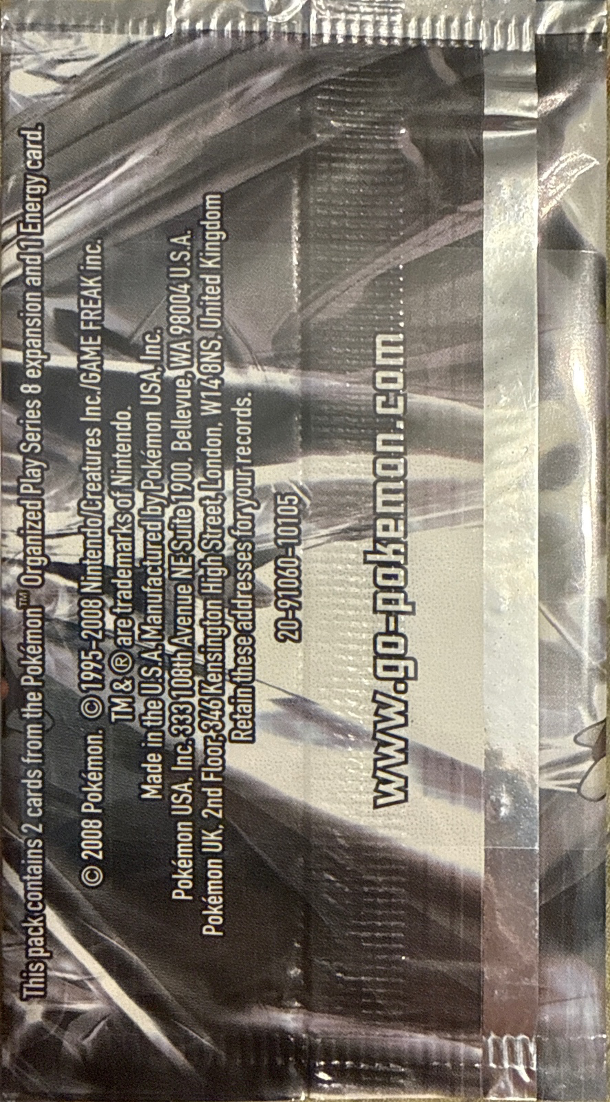 Pack Art Back / Wrapper, POP Series 8 Checklist · Pokémon TCG, back