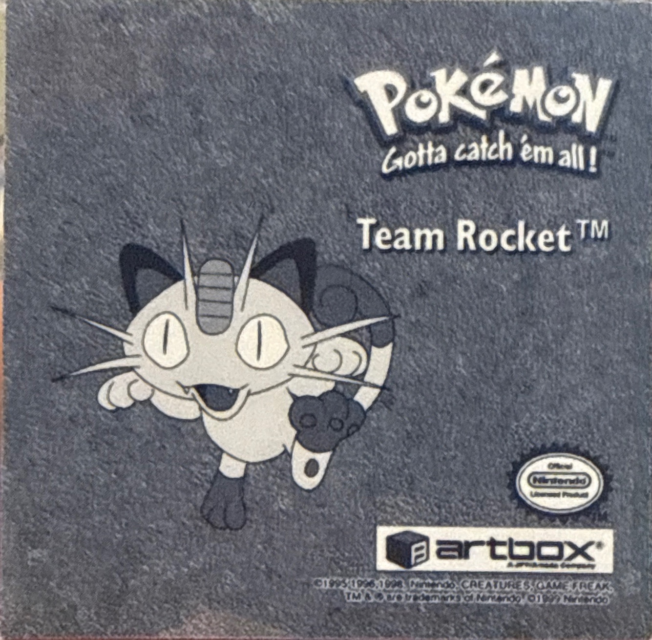 Team Rocket sticker #Pr31, Artbox (USA) Pokémon Artbox Stickers (1999), Prism, back