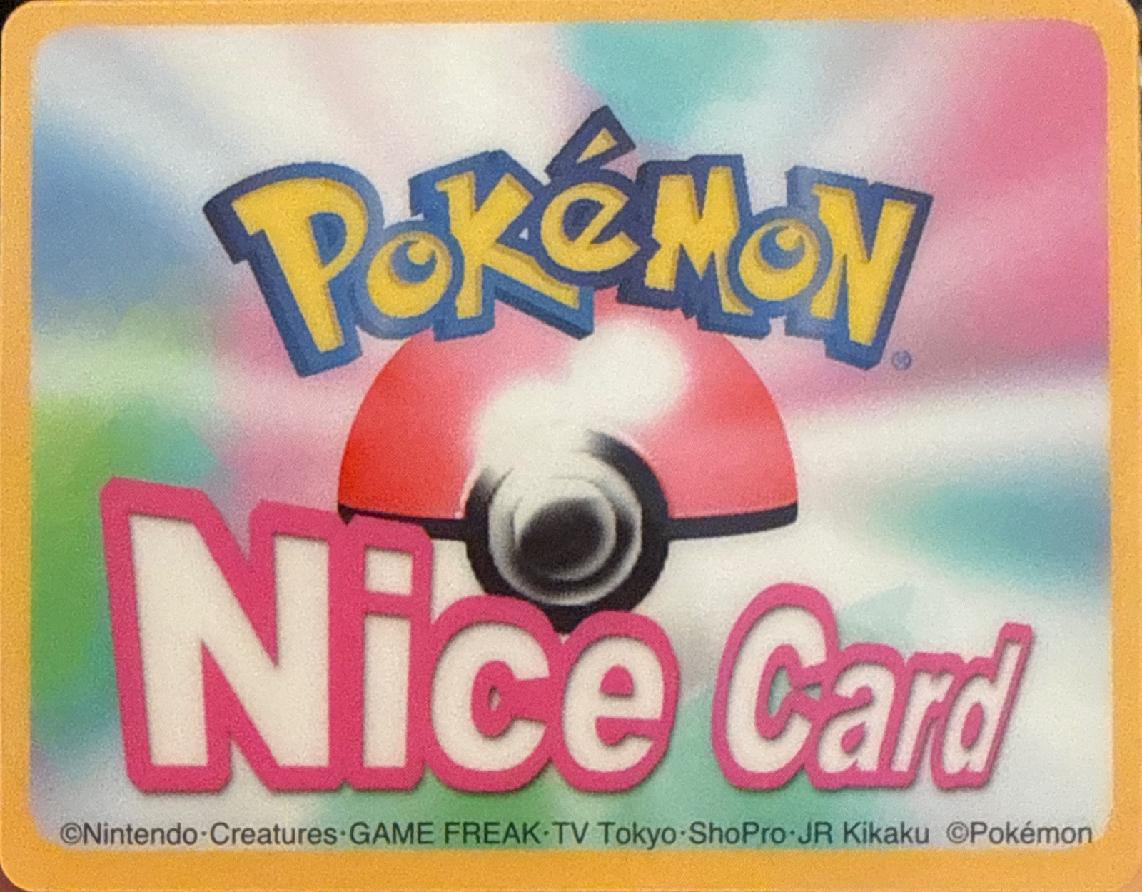 Slowpoke sticker #S024, Amada Pokémon Nice Cards, back