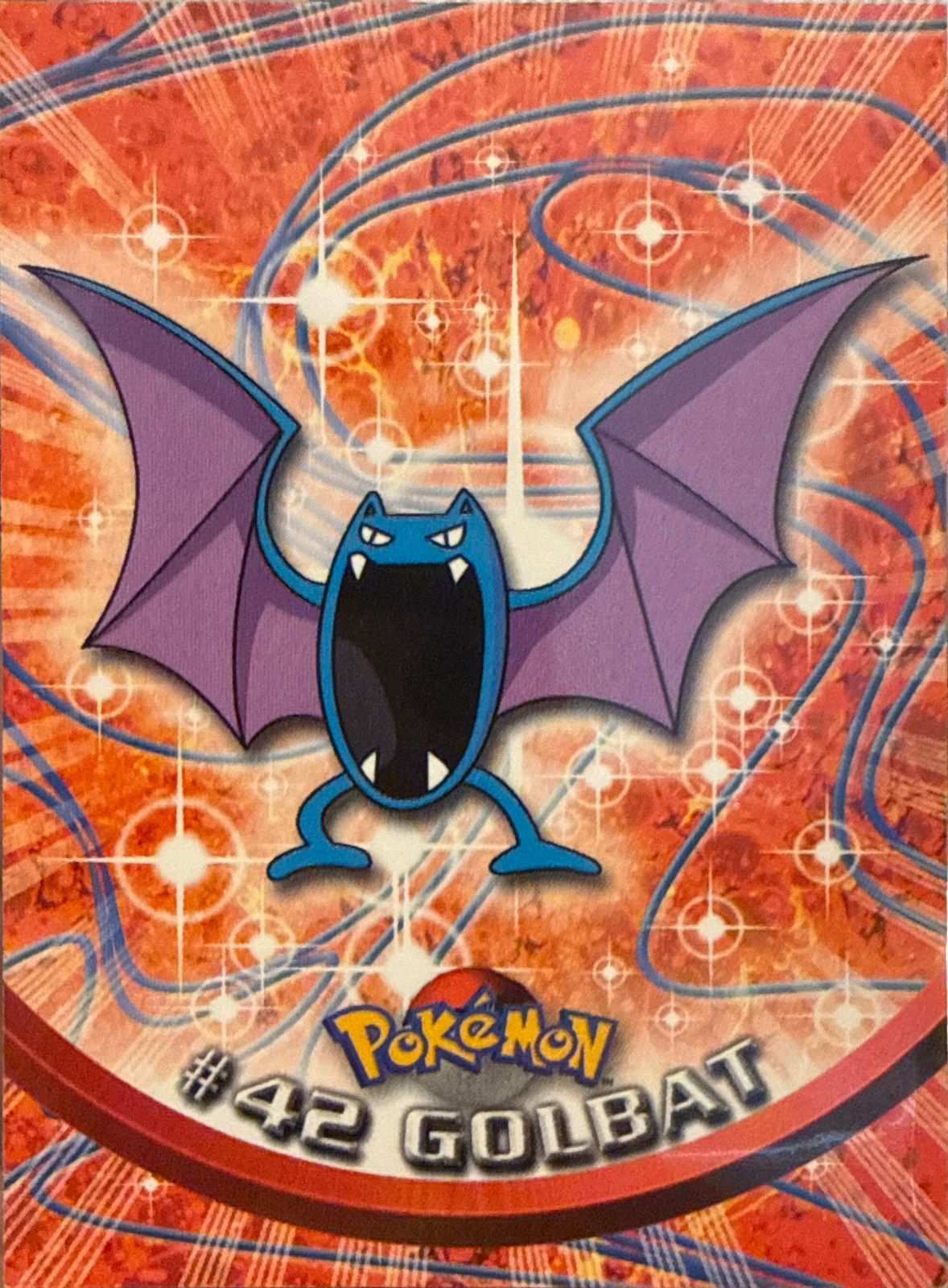 Golbat card #42, Pokemon Topps Series 1 (1999), front