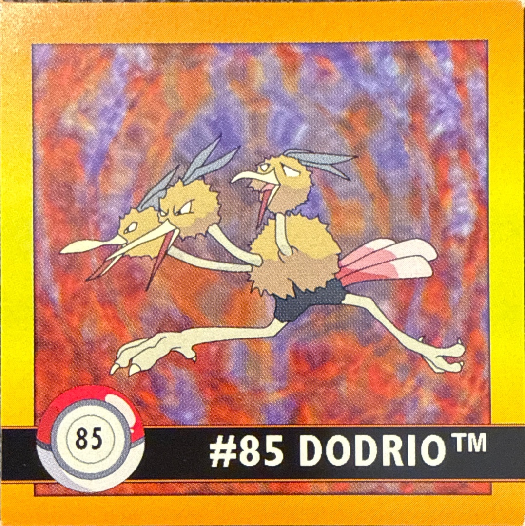 Dodrio sticker #85, Artbox (USA) Pokémon Artbox Stickers (1999), front