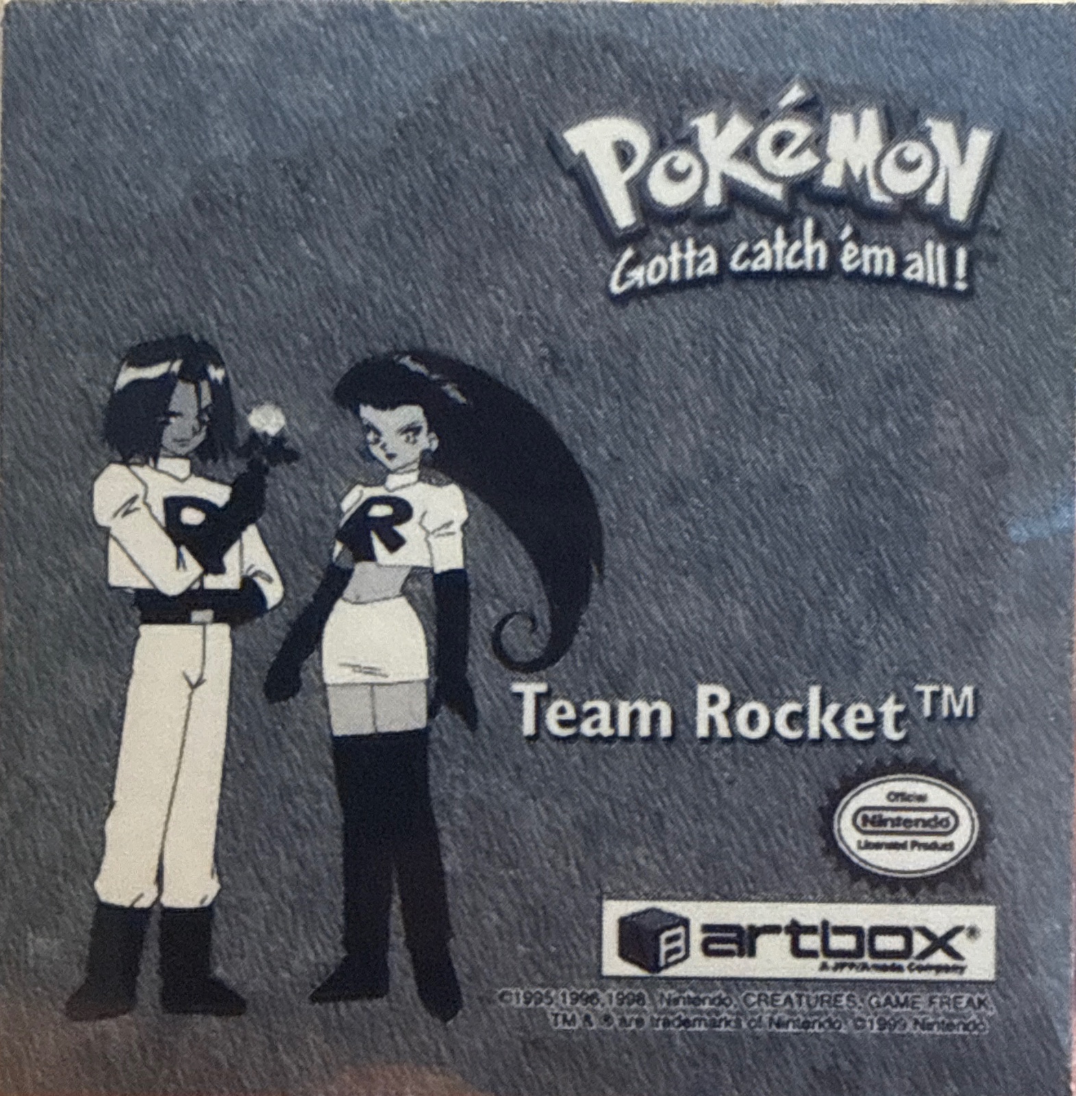 Team Rocket sticker #Pr37, Artbox (USA) Pokémon Artbox Stickers (1999), Prism, back