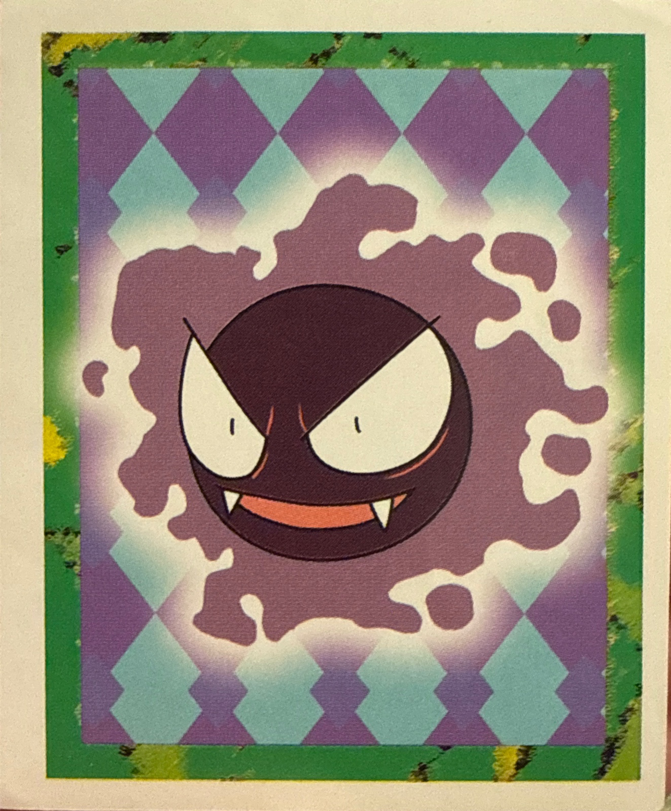 Gastly card #92, Pokémon Merlin Series 1 (1999), front