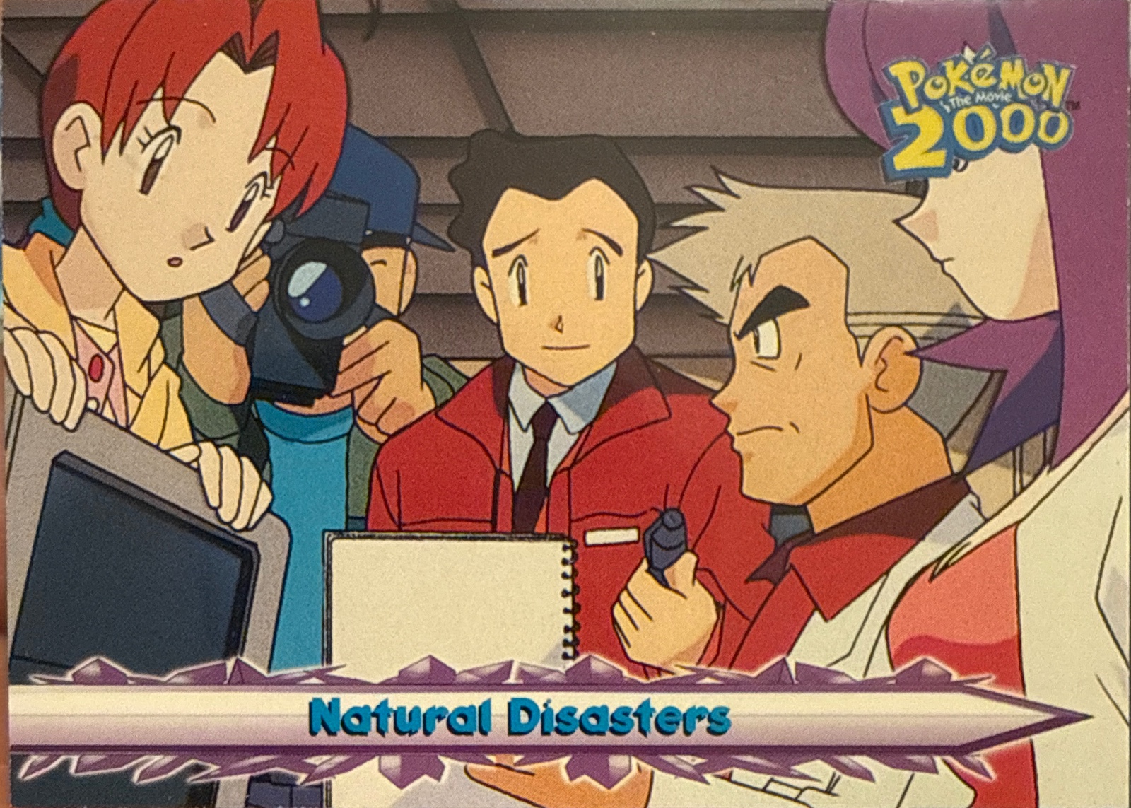 Natural Disasters card #37, Pokemon Topps Movie 2000 Trading Cards, front