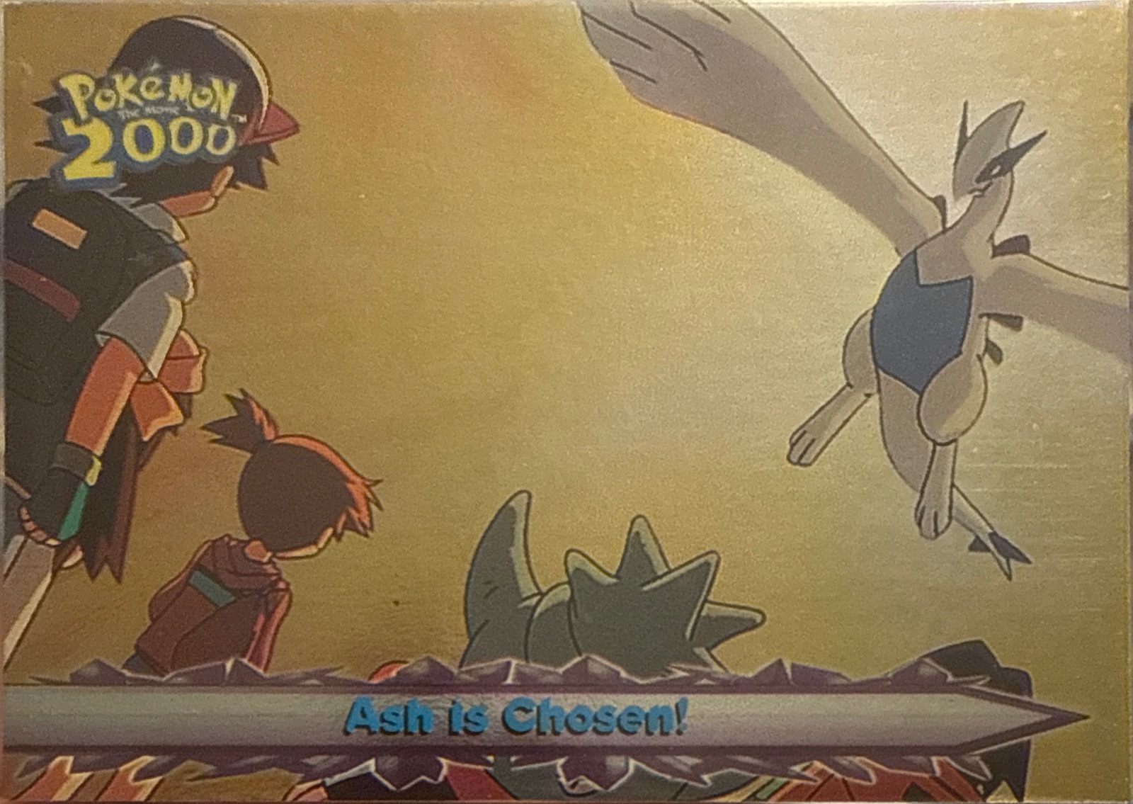 Ash Is Chosen! card #46, Pokemon Topps Movie 2000 Trading Cards, front