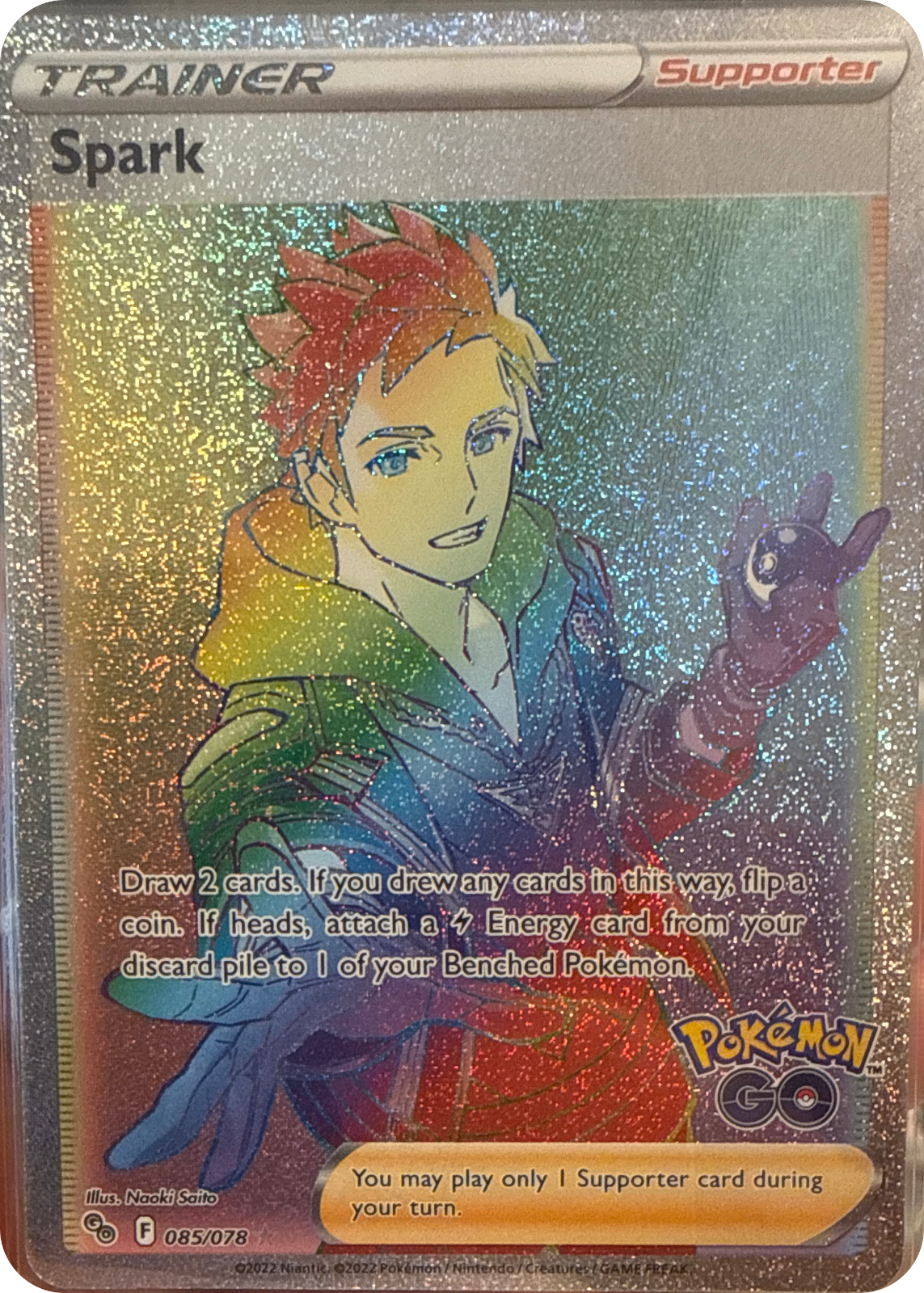 Spark trading card #85, Pokémon GO (2022), front