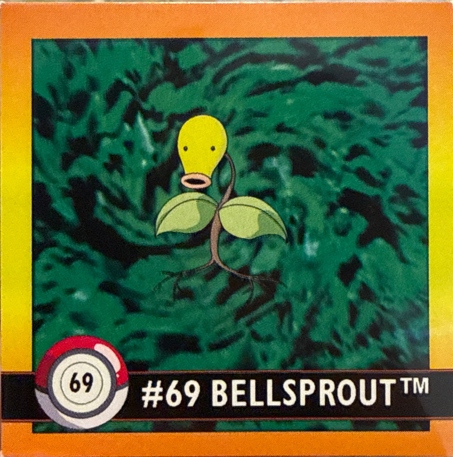 Bellsprout sticker #69, Artbox (USA) Pokémon Artbox Stickers (1999), front