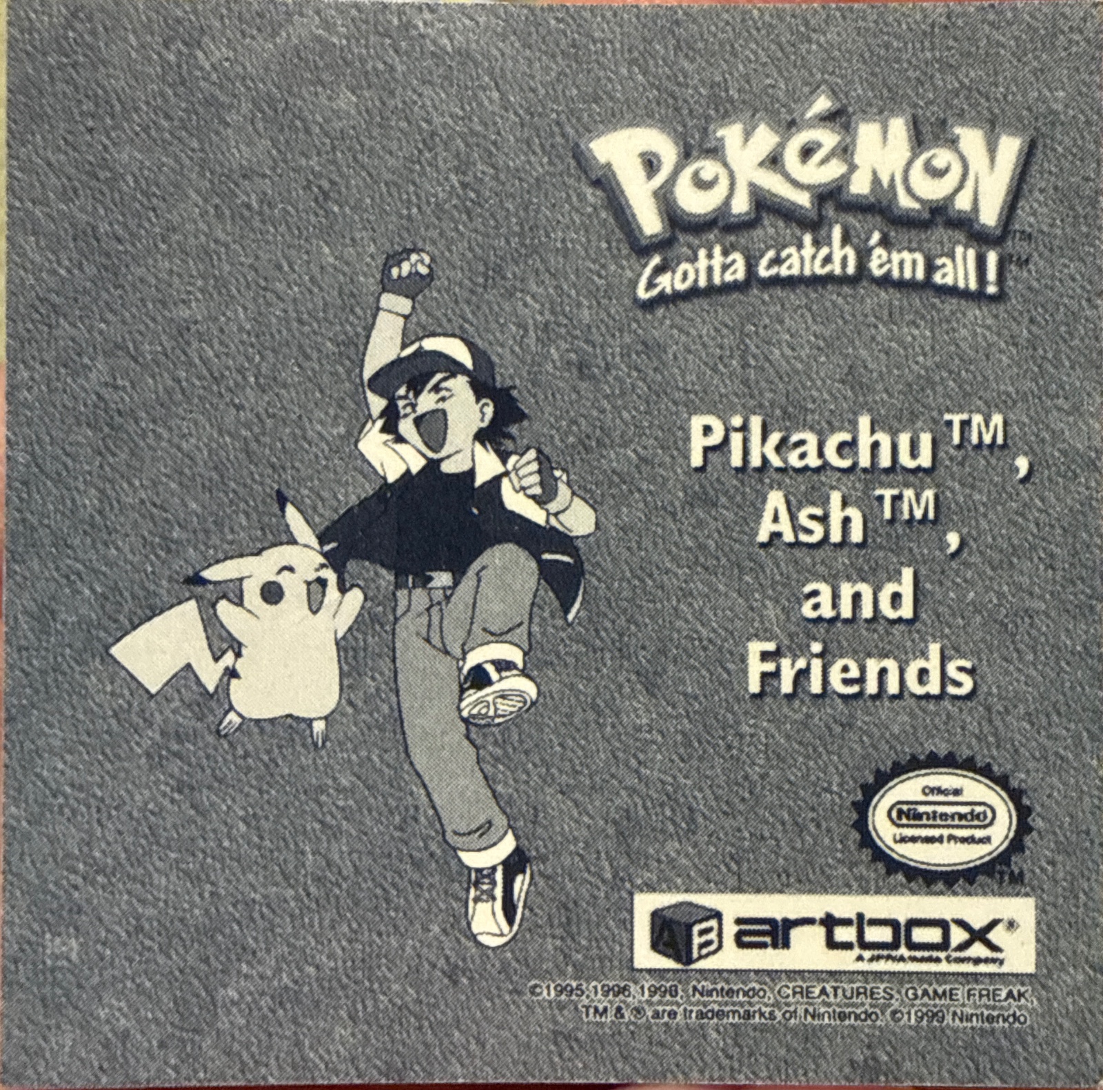 Pikachu sticker #Pr25, Artbox (USA) Pokémon Artbox Stickers (1999), Prism, back