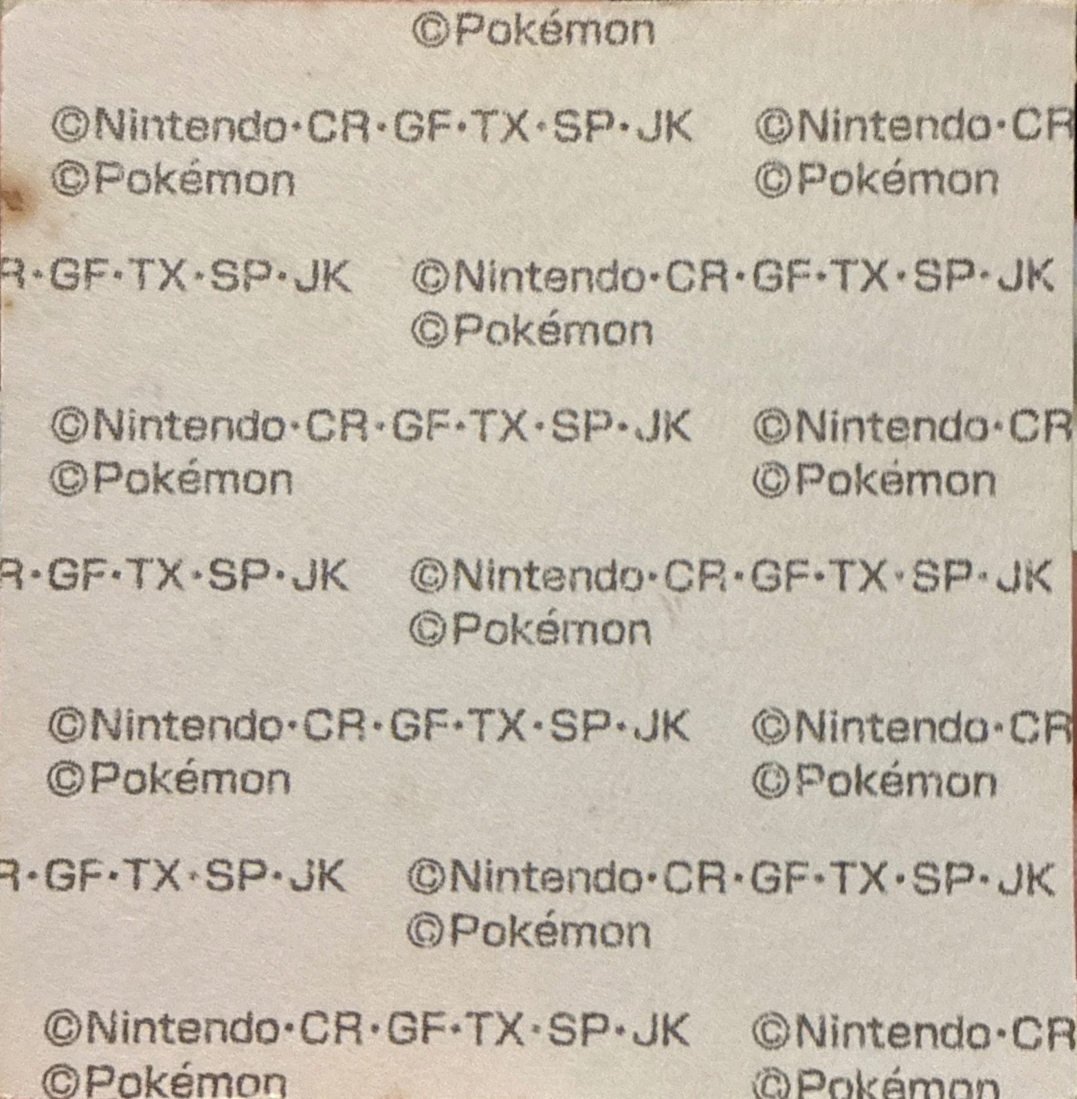 Rotom (Frost) bread sticker #2032, Daiichi Pan Pokémon Deco Chara Wave 99 Bread Stickers Checklist, back