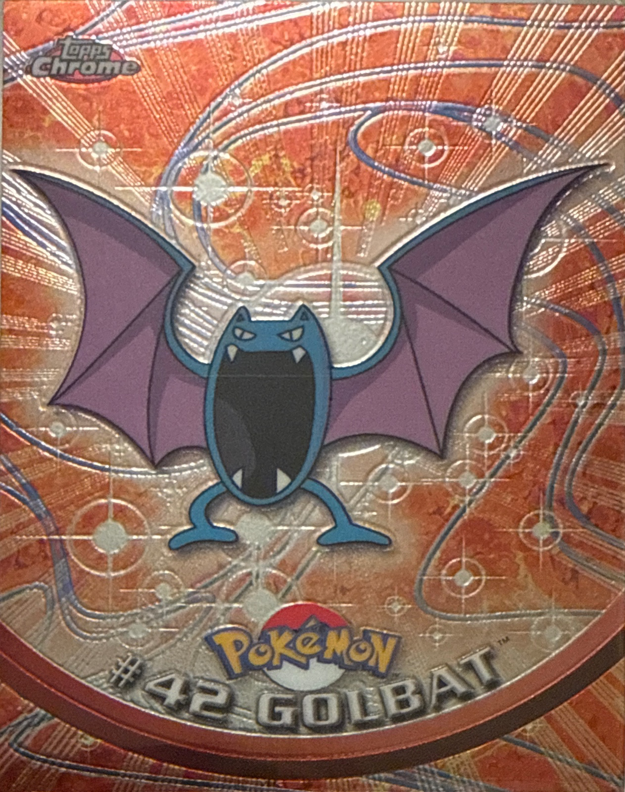 Golbat card #42, Pokemon Topps Chrome Series 1 (2000), front