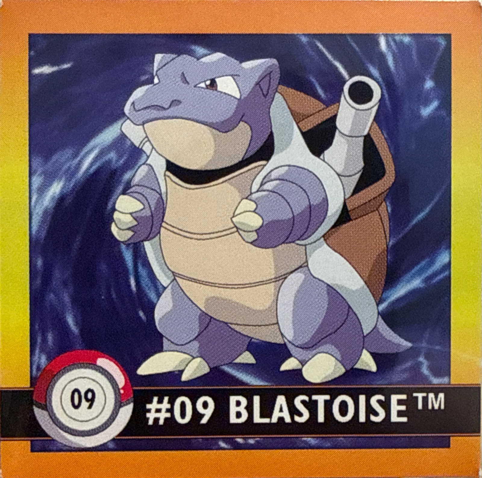 Blastoise sticker #9, Artbox (USA) Pokémon Artbox Stickers (1999), front
