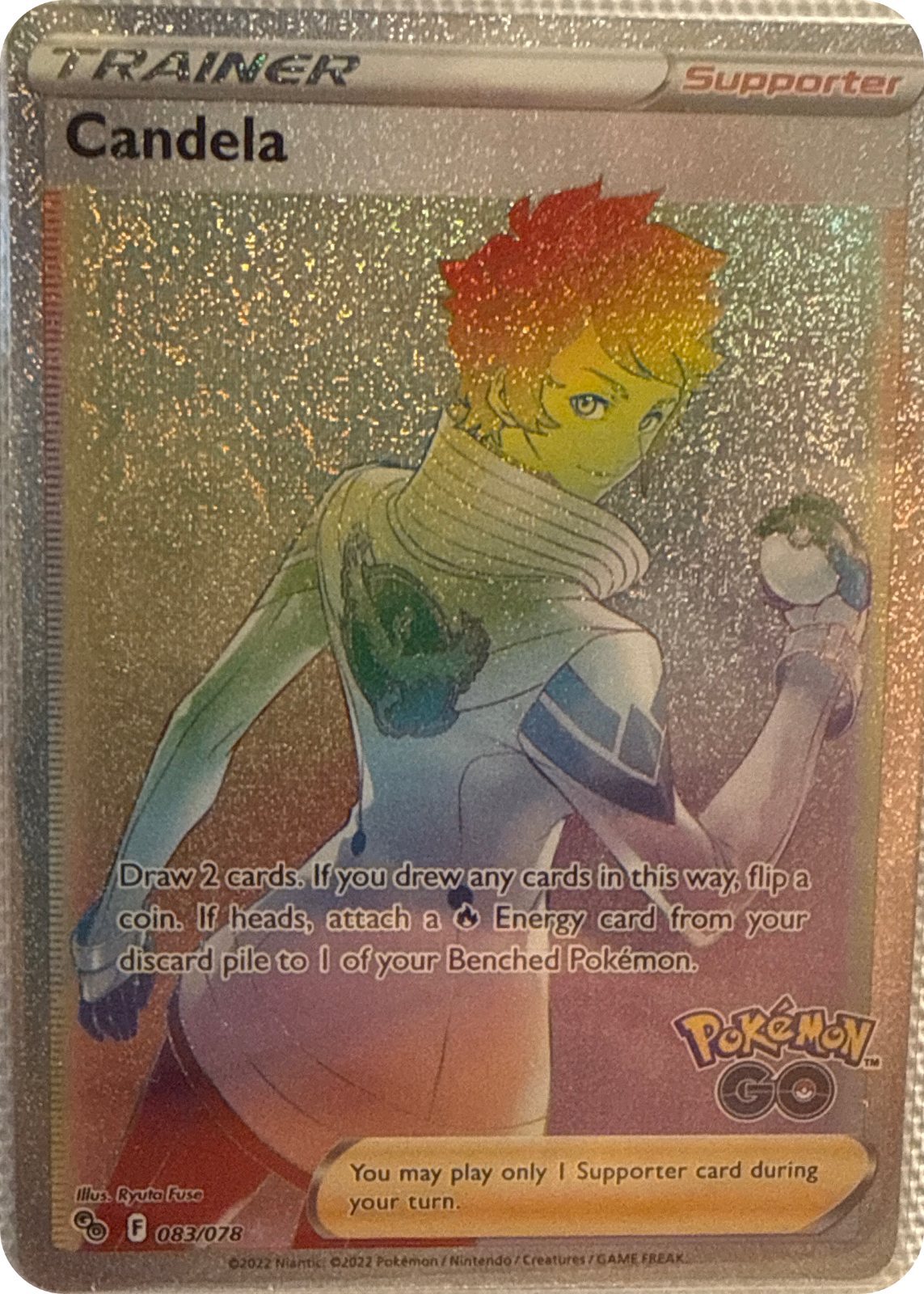 Candela trading card #83, Pokémon GO (2022), front