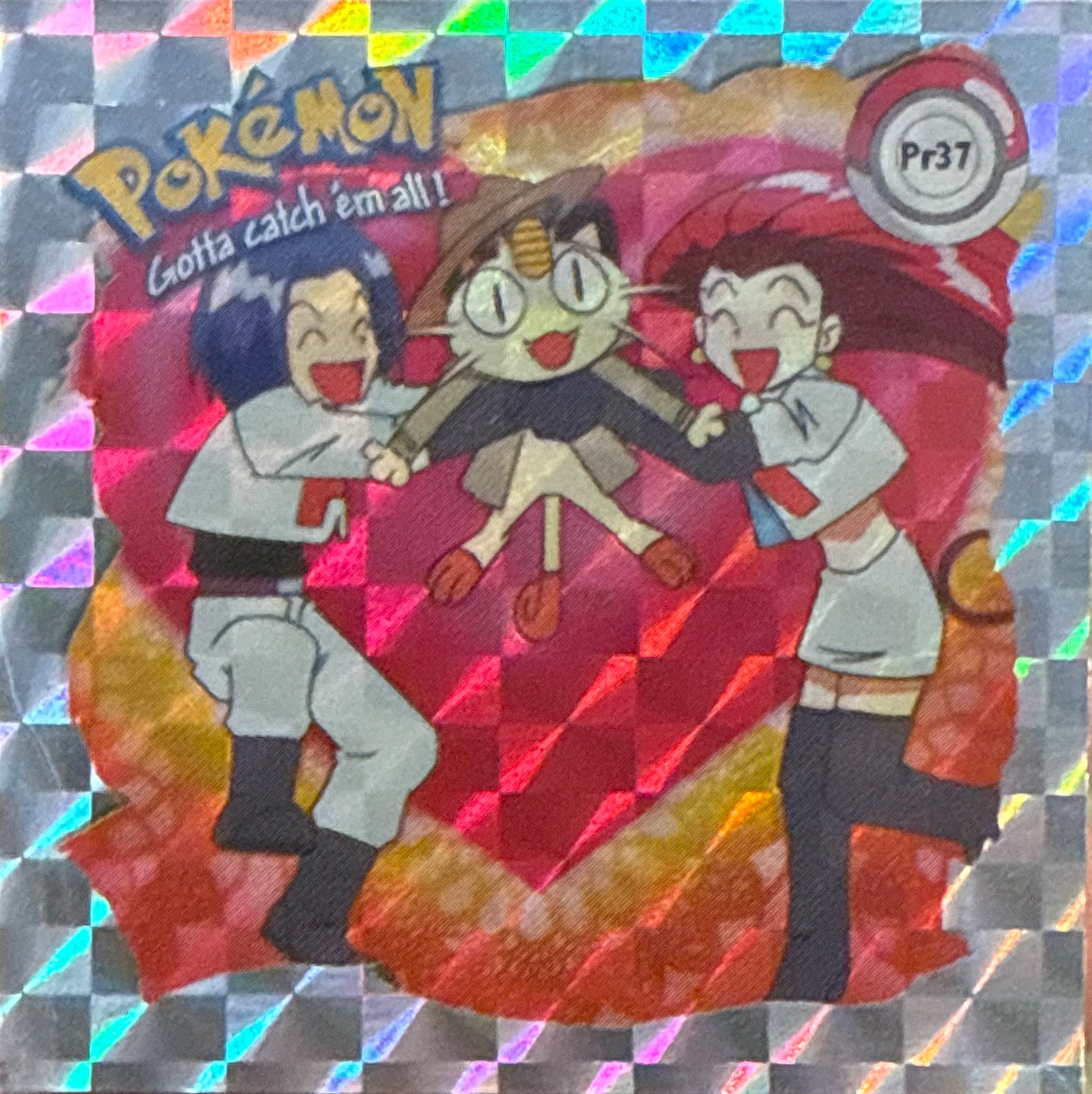 Team Rocket sticker #Pr37, Artbox (USA) Pokémon Artbox Stickers (1999), Prism, front