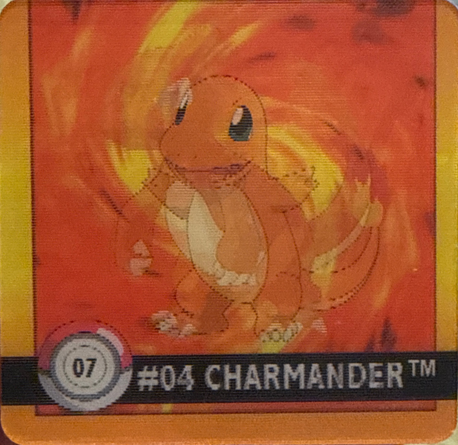 Charmander collectible #07, Artbox (USA) Pokémon Artbox Premier Flipz (1999), front