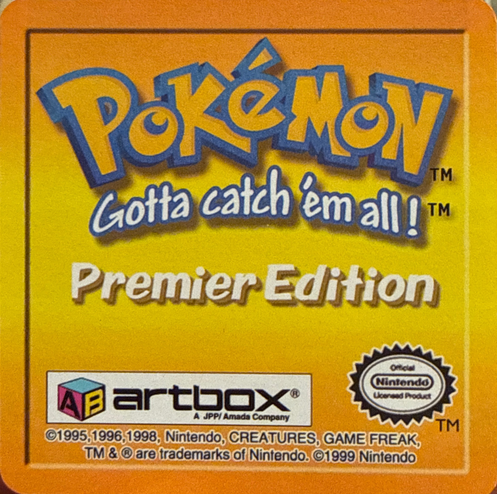 Voltorb collectible #39, Artbox (USA) Pokémon Artbox Premier Flipz (1999), back