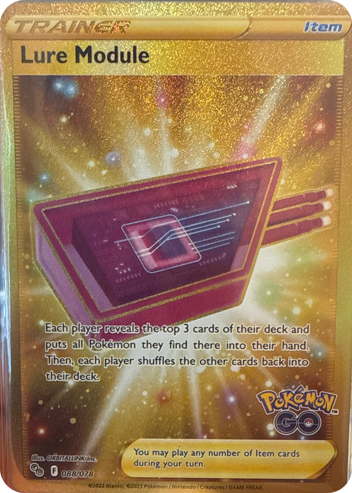 Lure Module trading card #88, Pokémon GO (2022), front