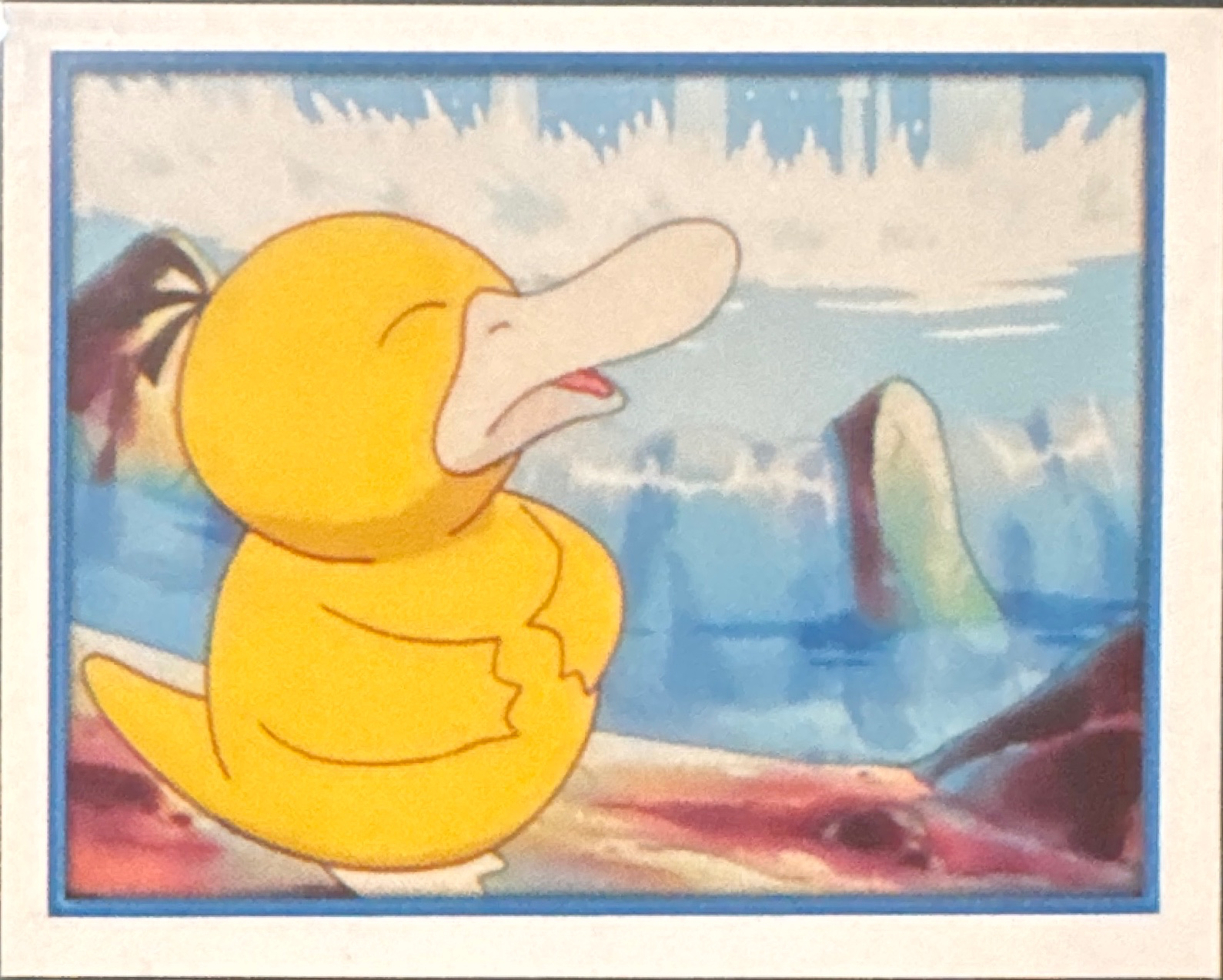 Psyduck card #162, Pokémon Merlin Series 2 (2000), front