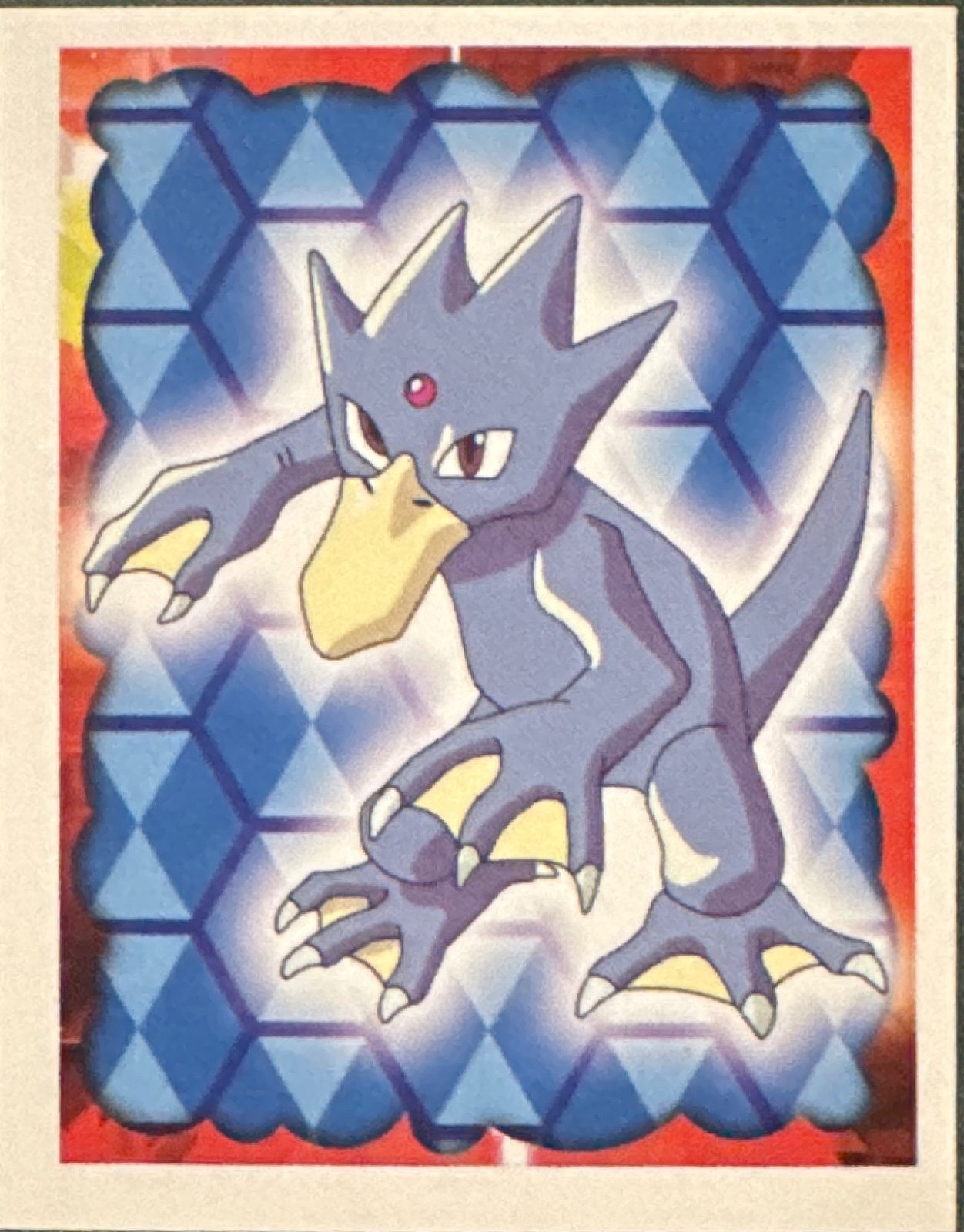 Golduck card #55, Pokémon Merlin Series 1 (1999), front
