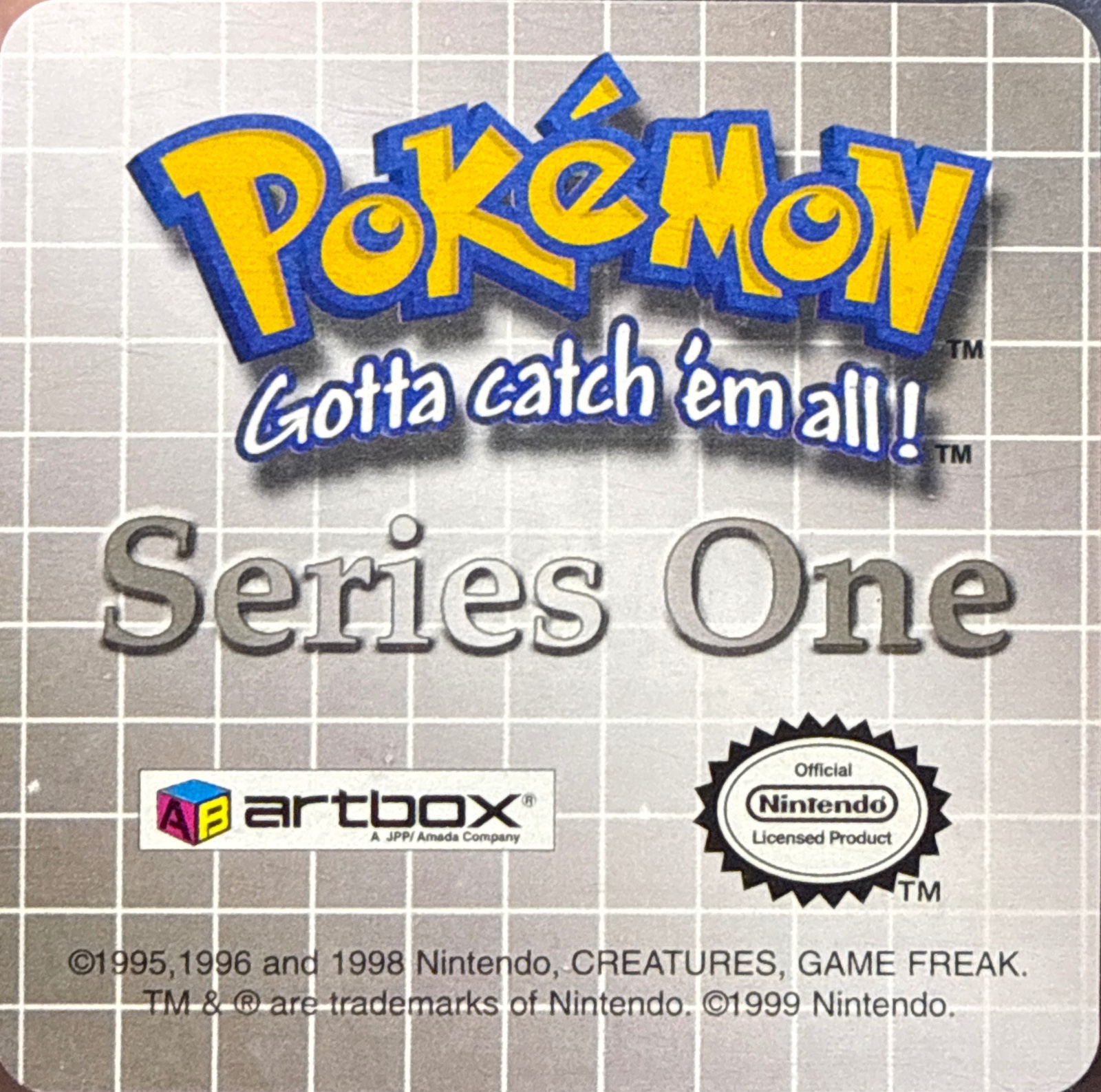 Snorlax collectible #75, Artbox (USA) Pokémon Artbox Series 1 Flipz (1999), back