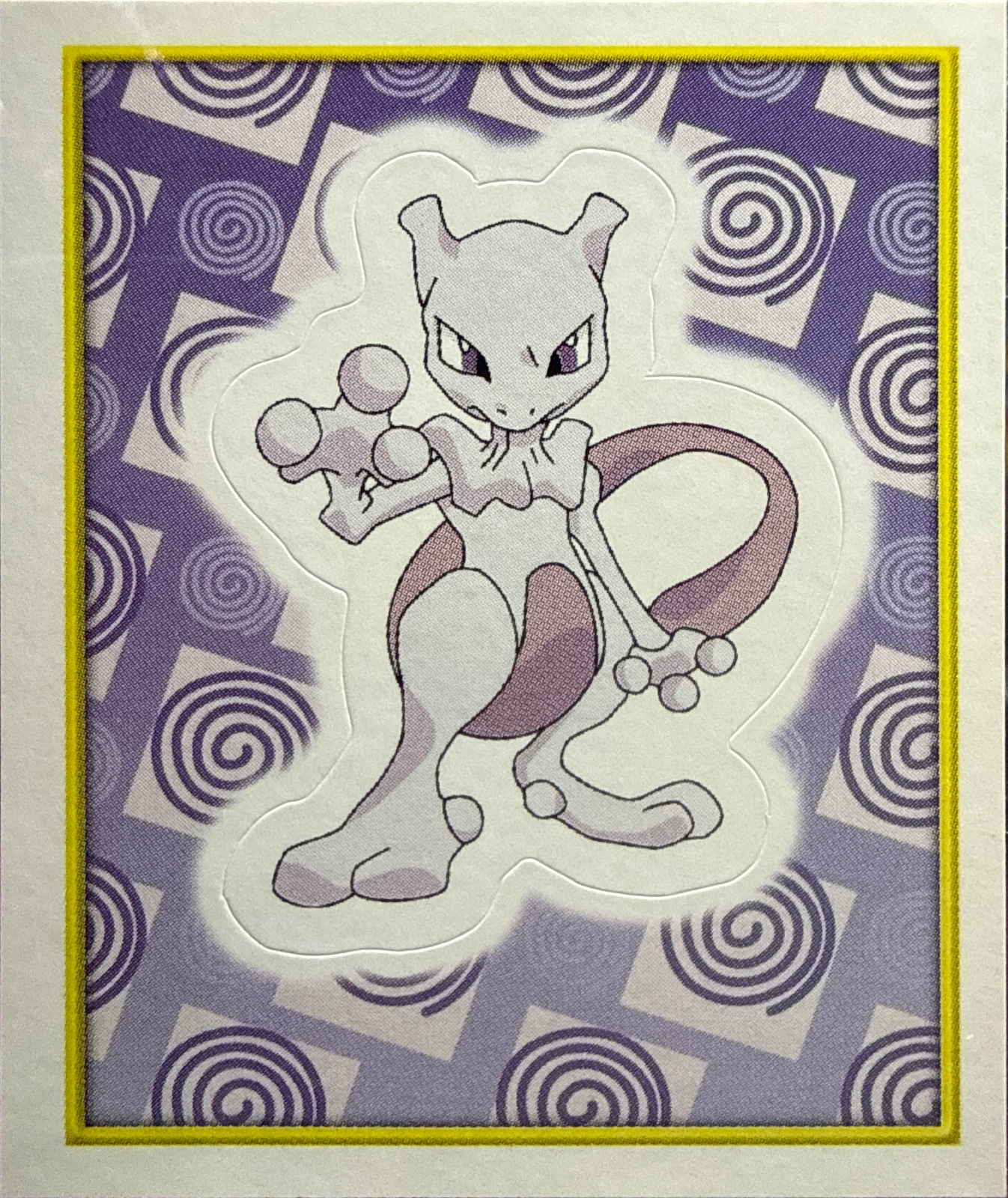 Mewtwo card #106, Pokémon Merlin Series 2 (2000), front