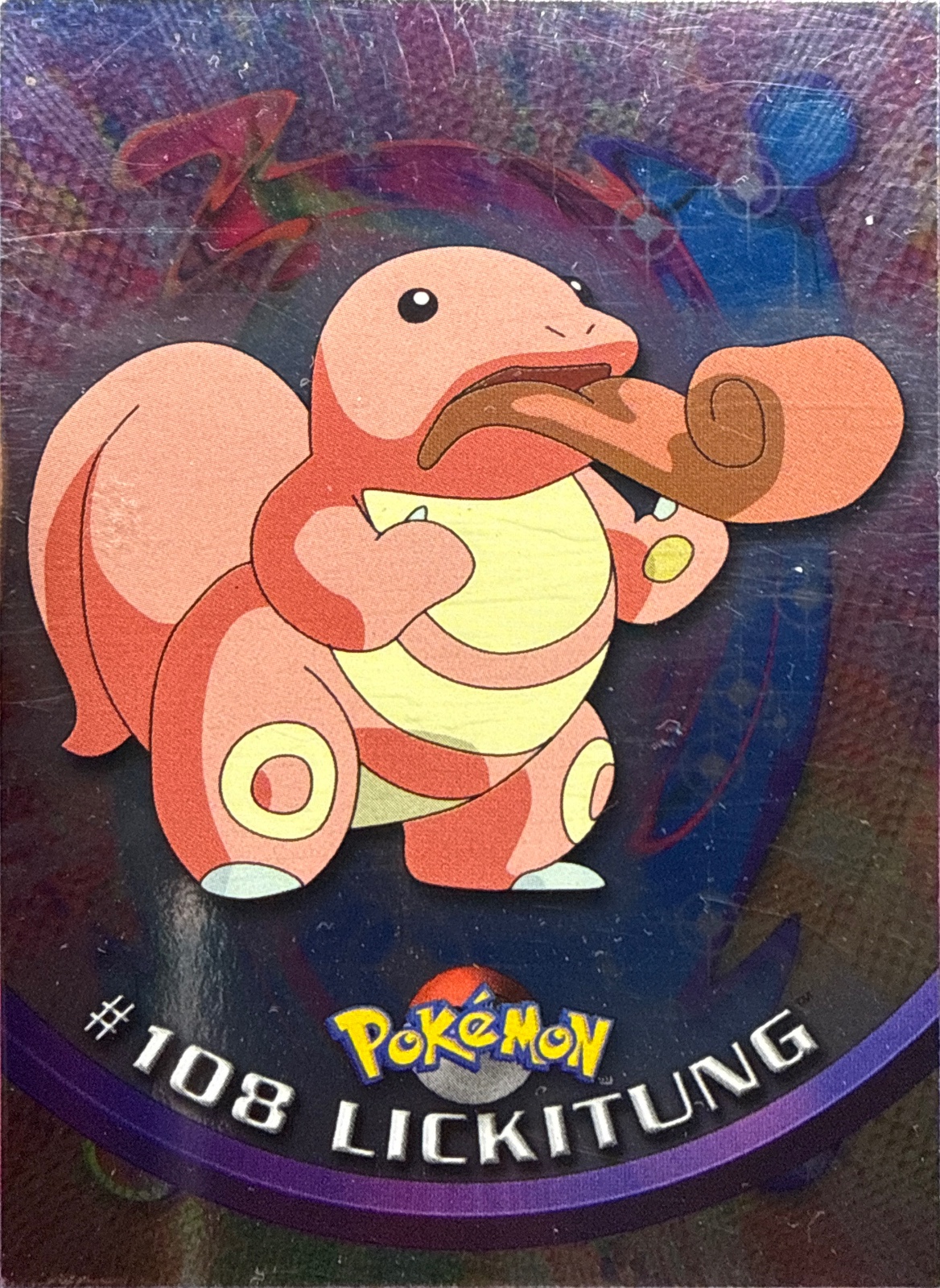 Lickitung card #108, Pokemon Topps Series 2 (1999), front