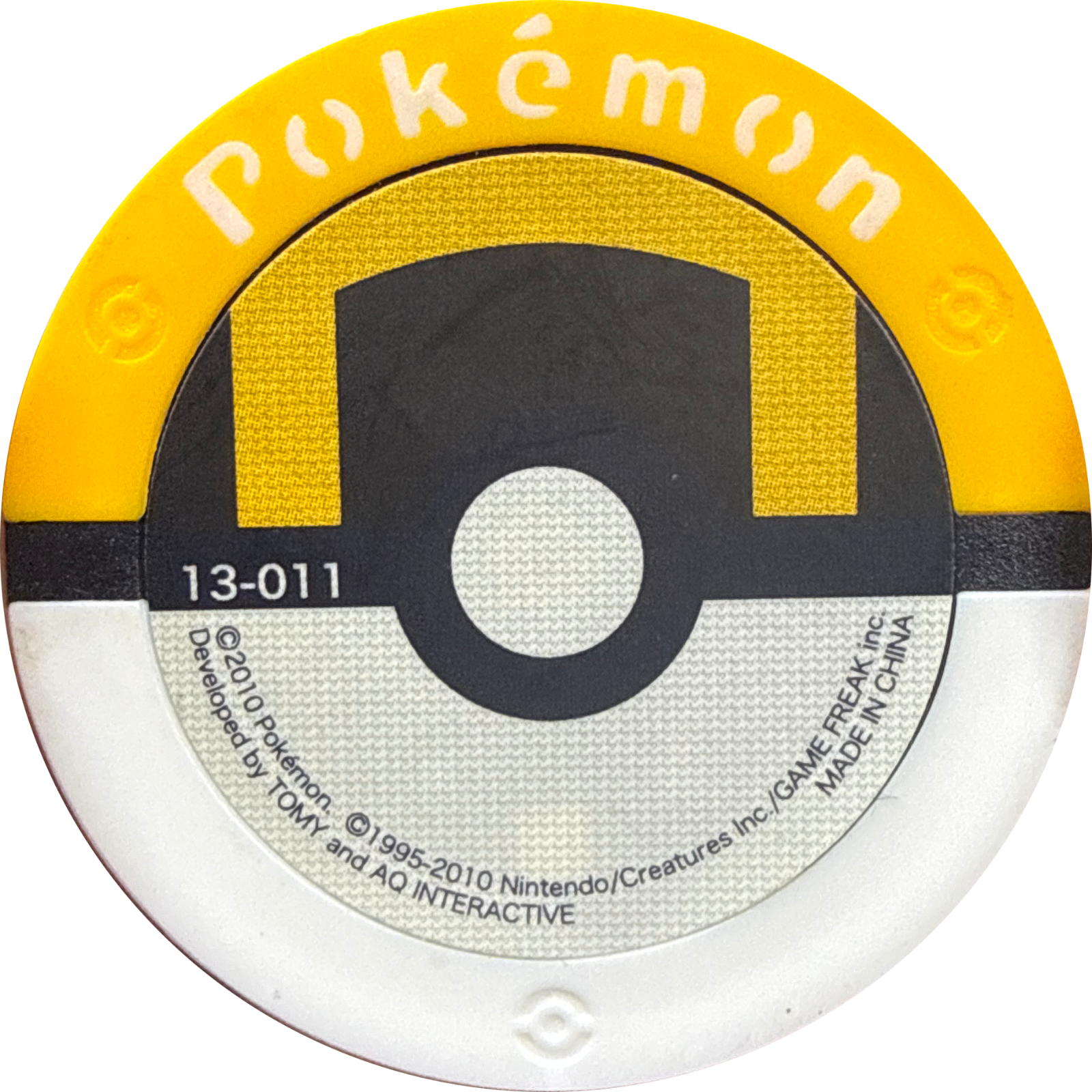 Dusknoir collectible #13-011, Pokemon Battrio Legendary Challenge Chapter Checklist (2010), back